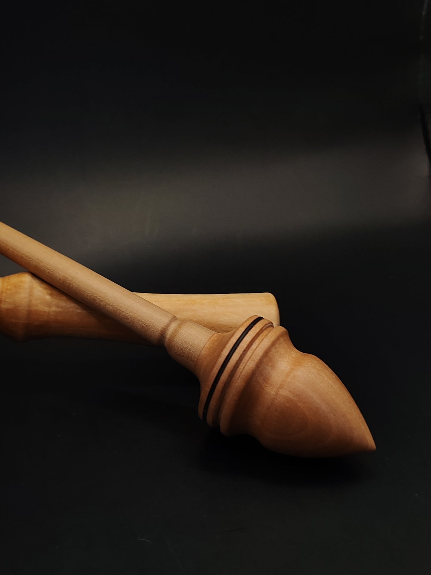 Support Spindle – Double Pear Wood, 25 cm / 9.8″, 30 g + Pear Lap Bowl