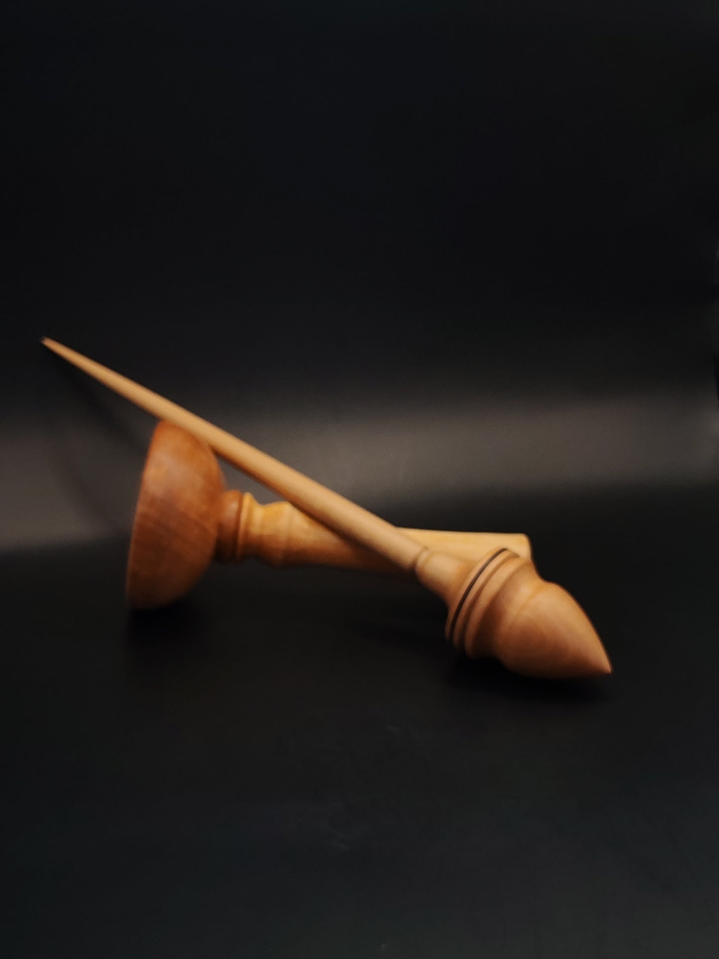 Support Spindle – Double Pear Wood, 25 cm / 9.8″, 30 g + Pear Lap Bowl