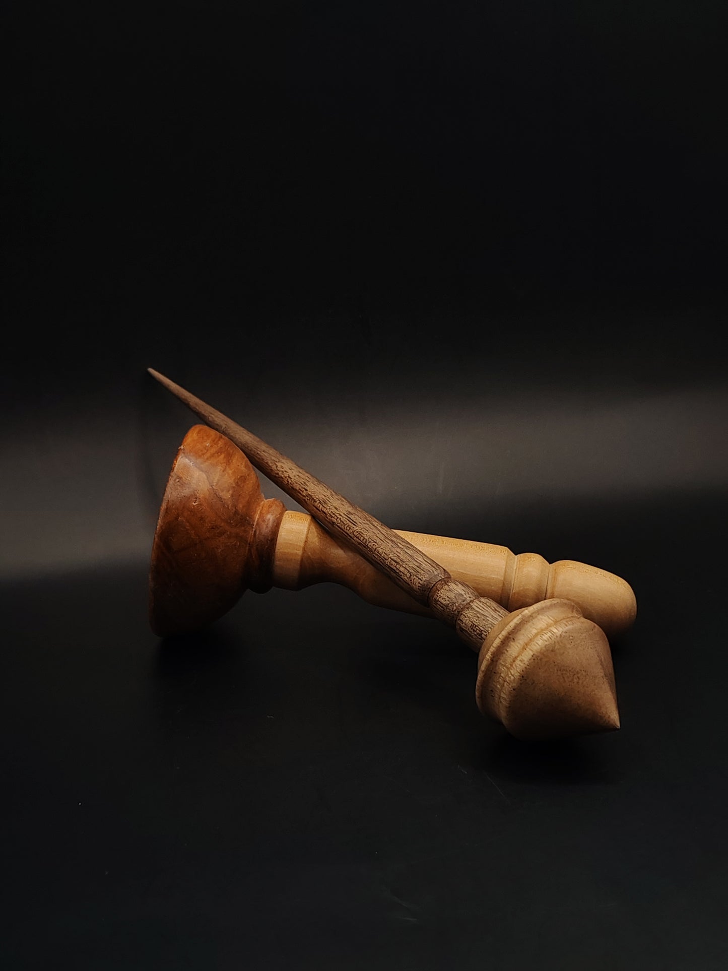 Support Spindle – Dark & Brown Walnut, 22 cm / 8.7″, 18 g + Lap Bowl