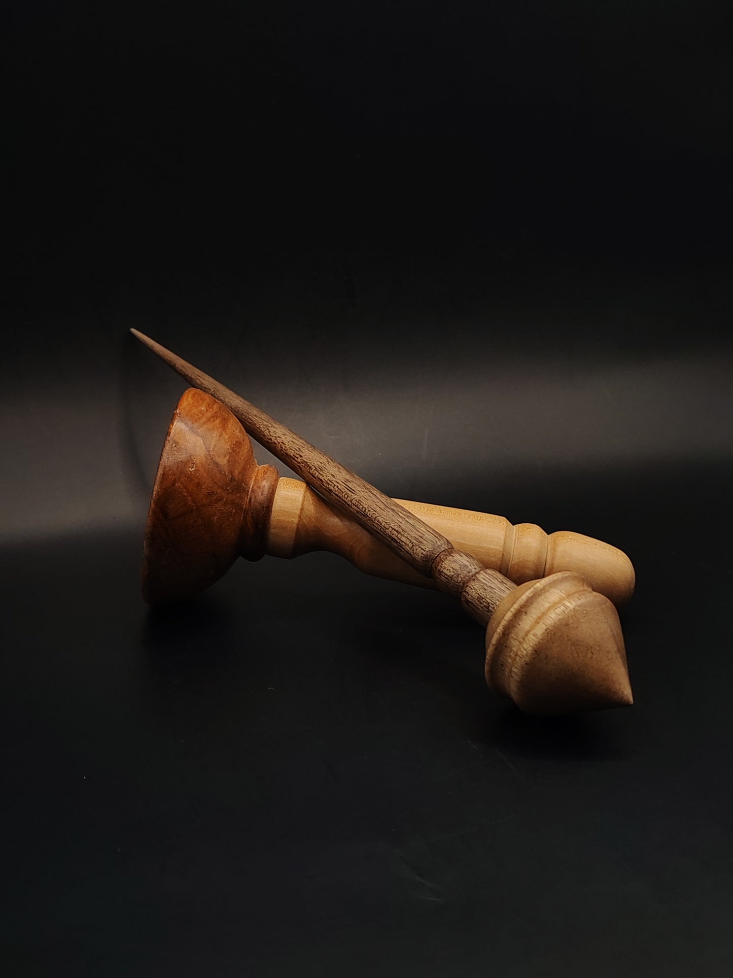 Support Spindle – Dark & Brown Walnut, 22 cm / 8.7″, 18 g + Lap Bowl
