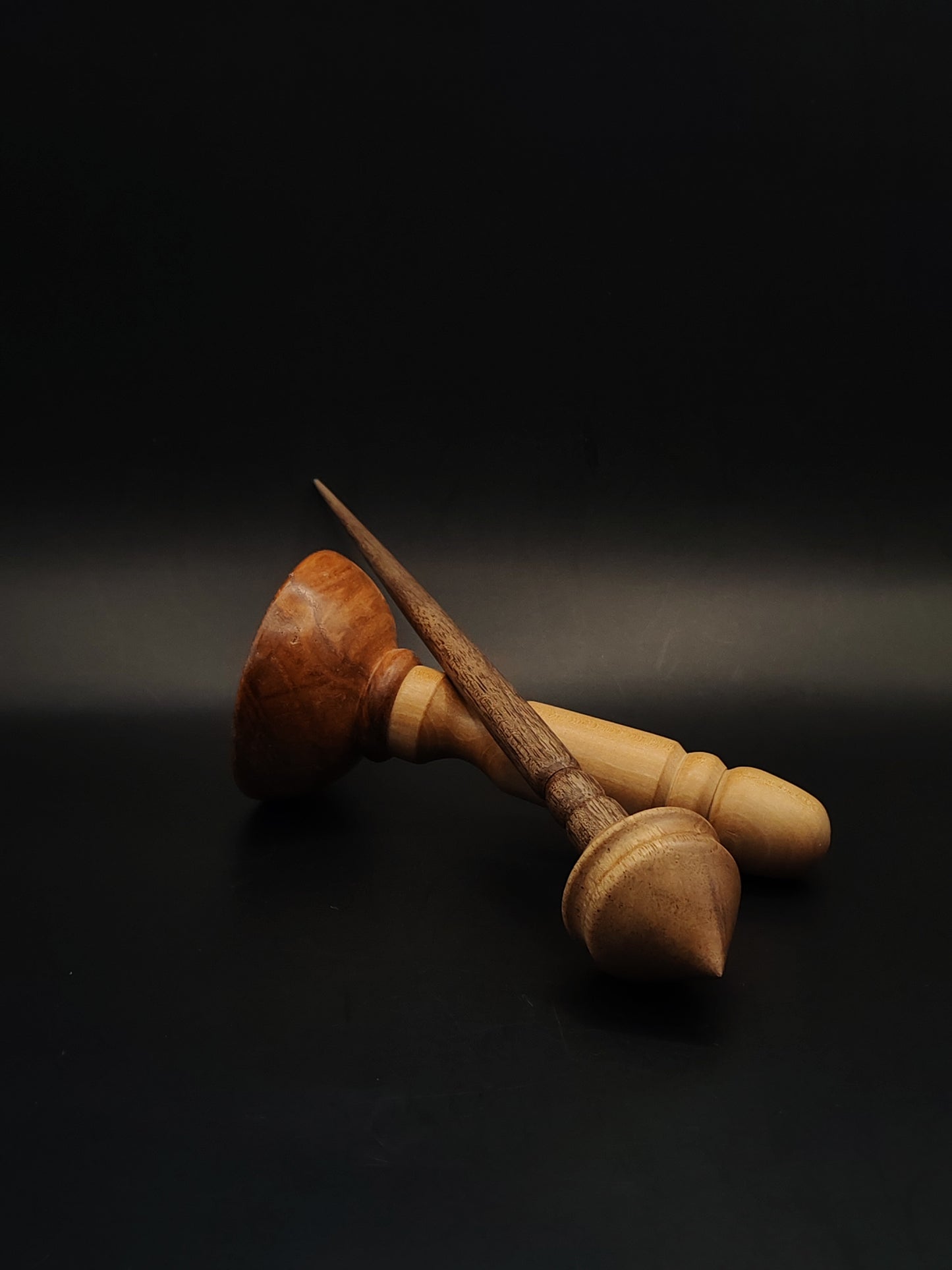 Support Spindle – Dark & Brown Walnut, 22 cm / 8.7″, 18 g + Lap Bowl