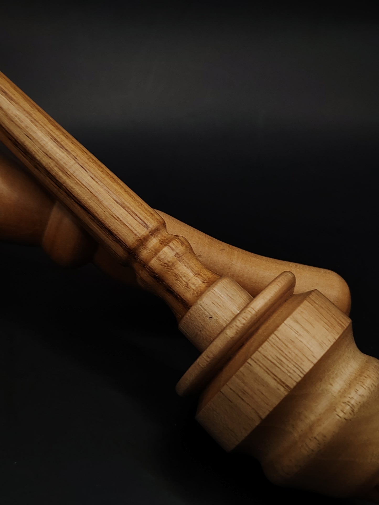 Support Spindle – Chestnut Shaft & Walnut Whorl, 25 cm / 9.8″, 32 g + Lap Bowl