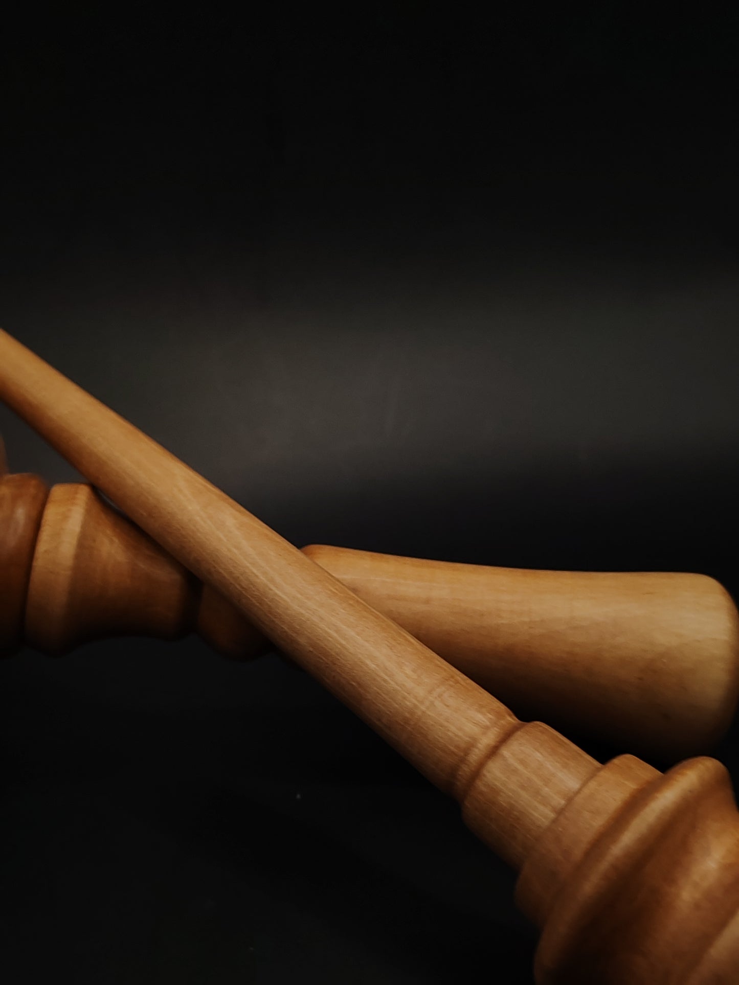 Support Spindle – Pear Wood, 24.5 cm / 9.6″, 28 g + Pear Lap Bowl
