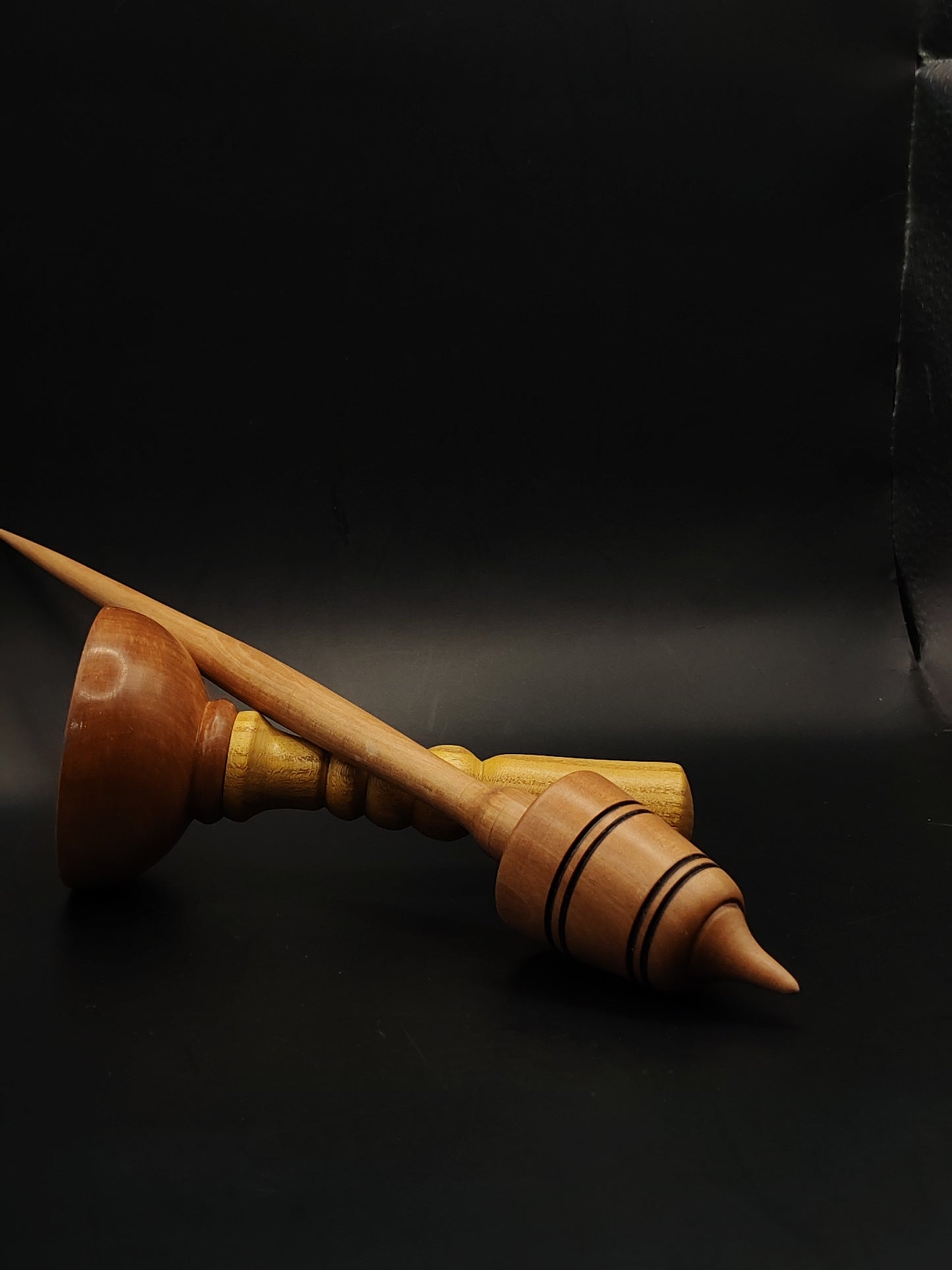 Support Spindle – Pear Wood, 25.5 cm / 10″, 32 g + Pear Mulberry Lap Bowl