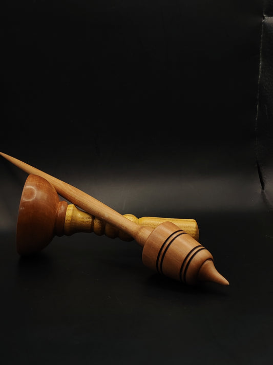 Support Spindle – Pear Wood, 25.5 cm / 10″, 32 g + Pear Mulberry Lap Bowl