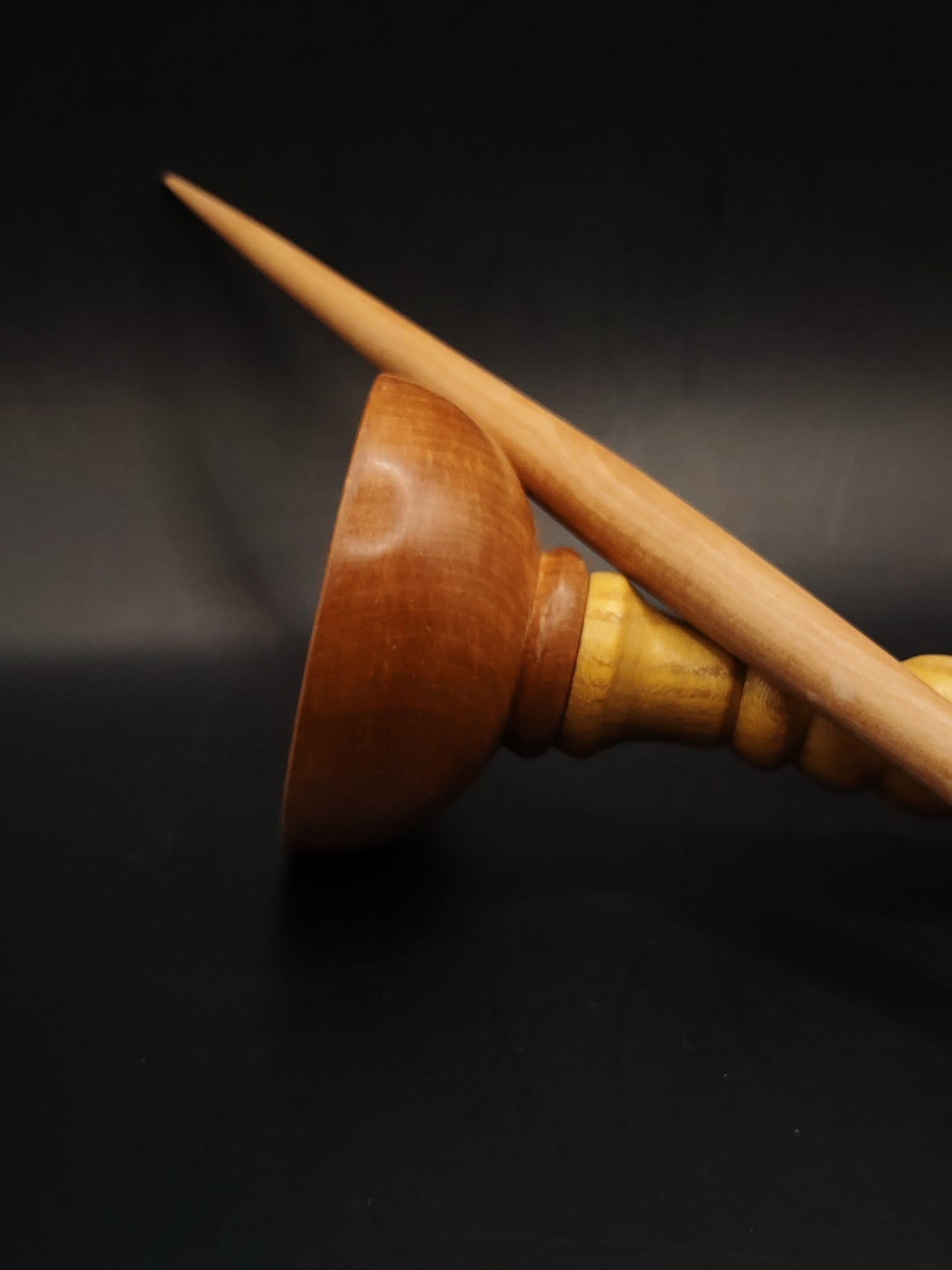 Support Spindle – Pear Wood, 25.5 cm / 10″, 32 g + Pear Mulberry Lap Bowl