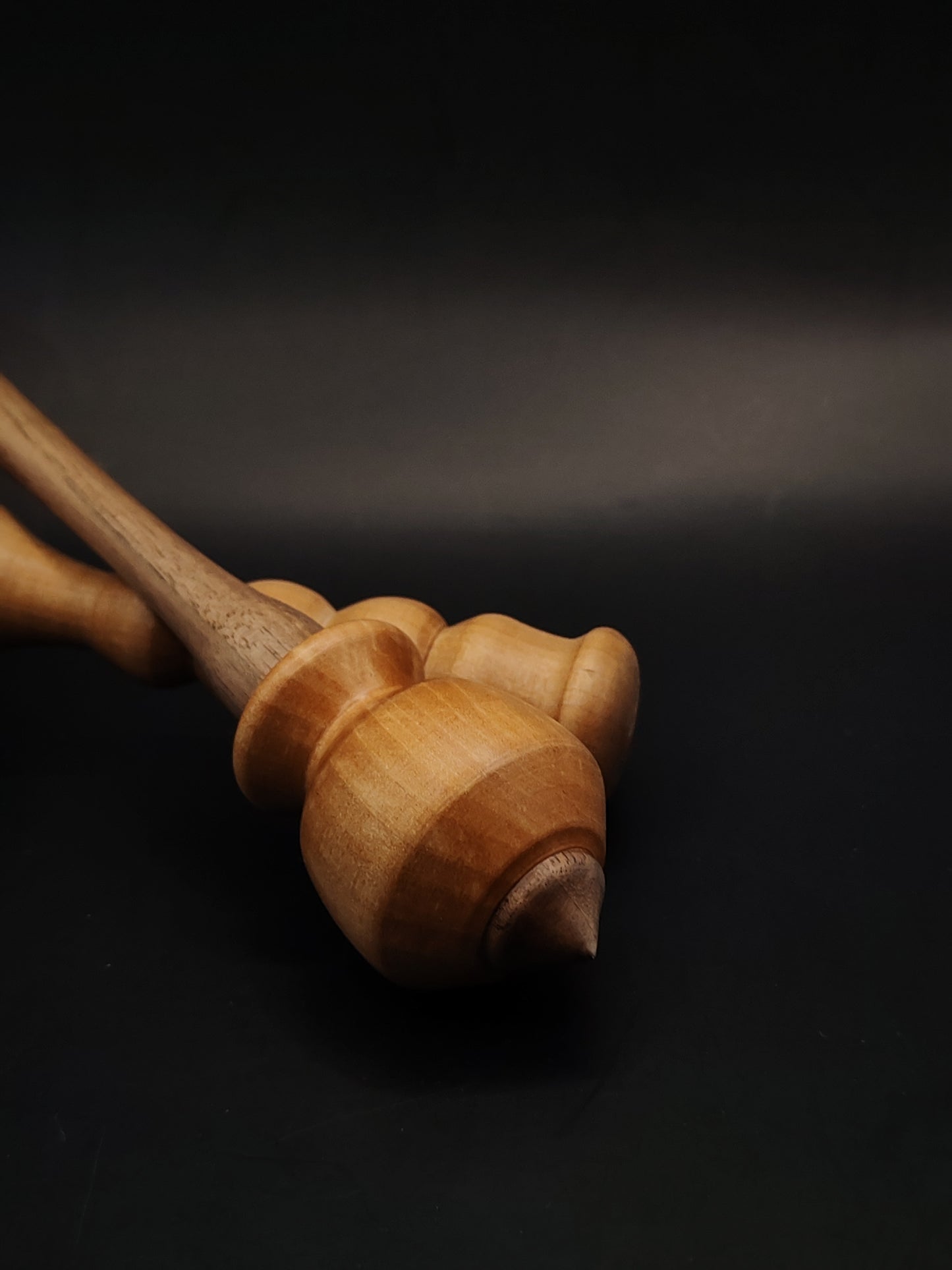 Support Spindle – Walnut Shaft & Pear Whorl, 24 cm / 9.4″, 31 g + Lap Bowl