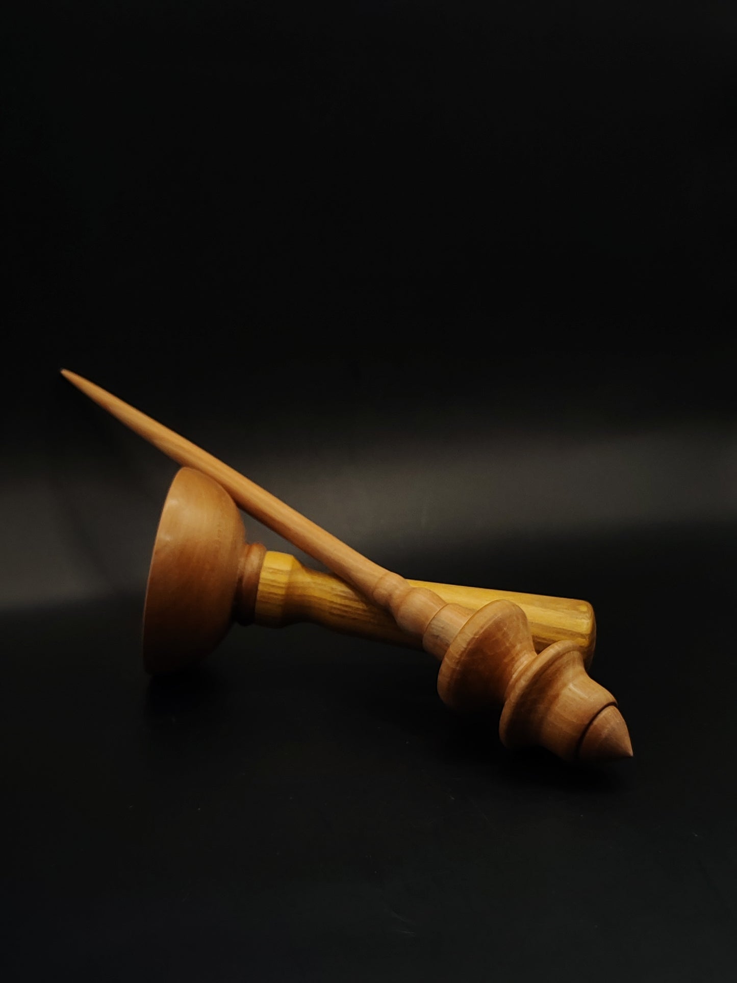 Support Spindle – Pear Wood, 24.5 cm / 9.6″, 24 g + Pear Mulberry Lap Bowl