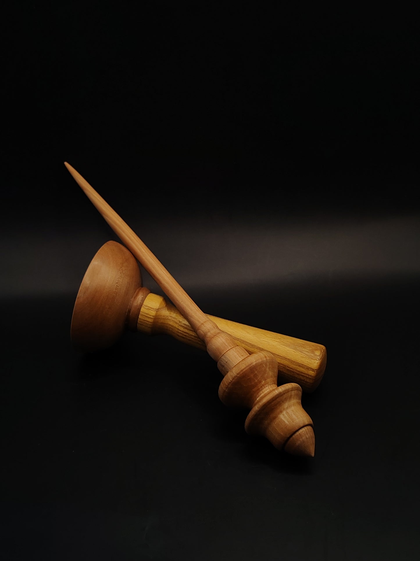 Support Spindle – Pear Wood, 24.5 cm / 9.6″, 24 g + Pear Mulberry Lap Bowl
