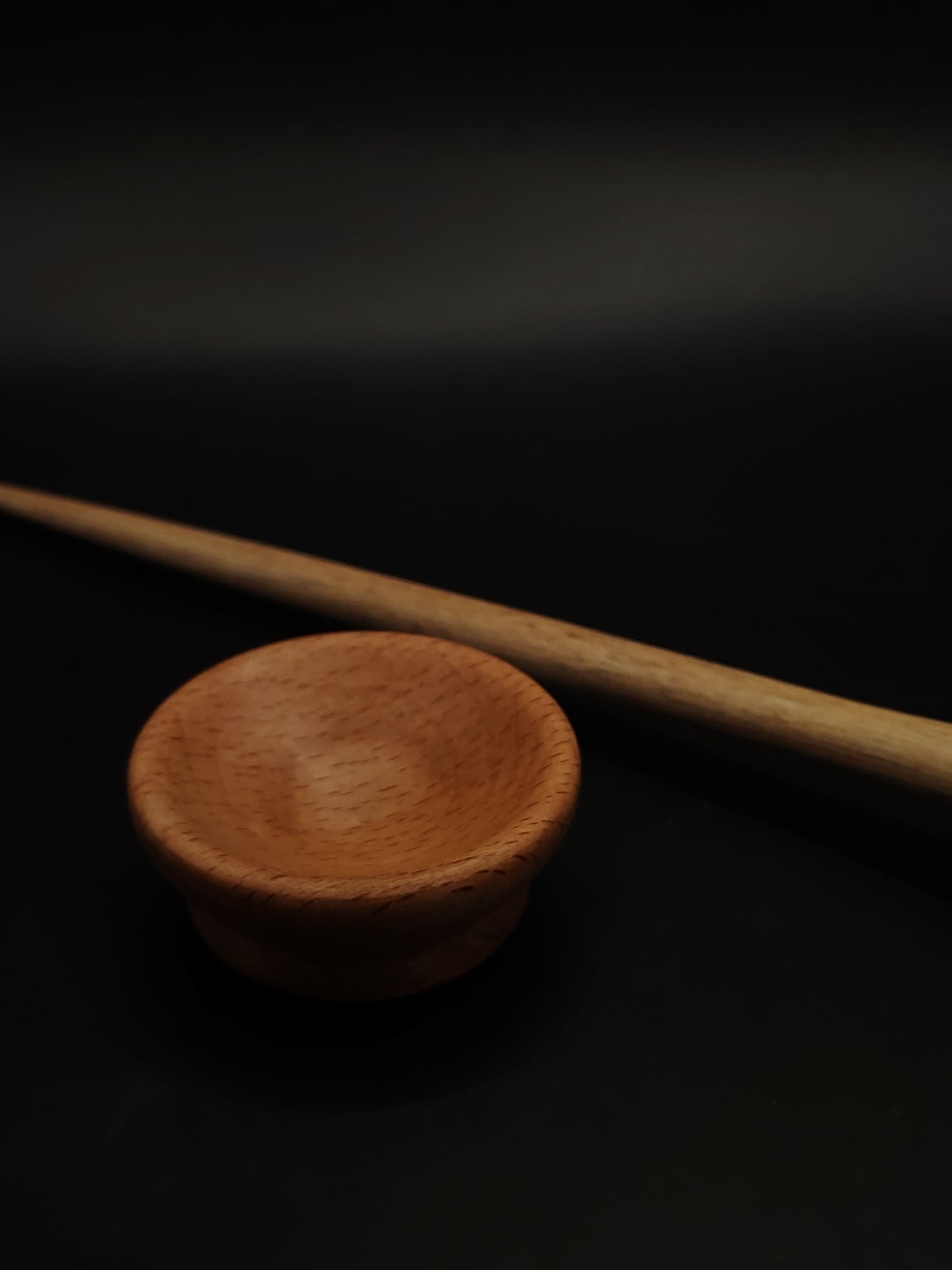Support Spindle for Yarn Spinning – Walnut & Apple, 27 cm (10.6″), 23 g, Bowl Set