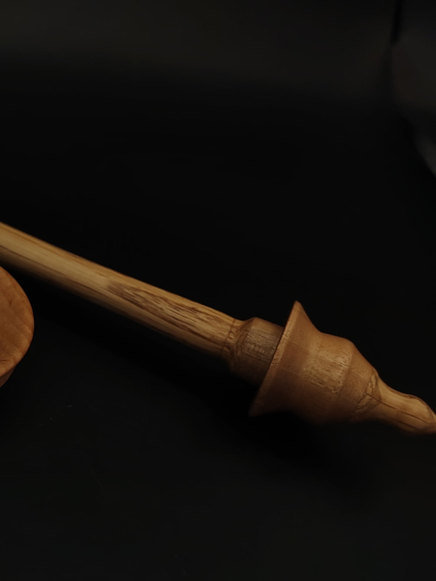 Support Spindle for Yarn Spinning – Chestnut & Grey Walnut, 23.5 cm (9.3″), 16 g Bowl Set