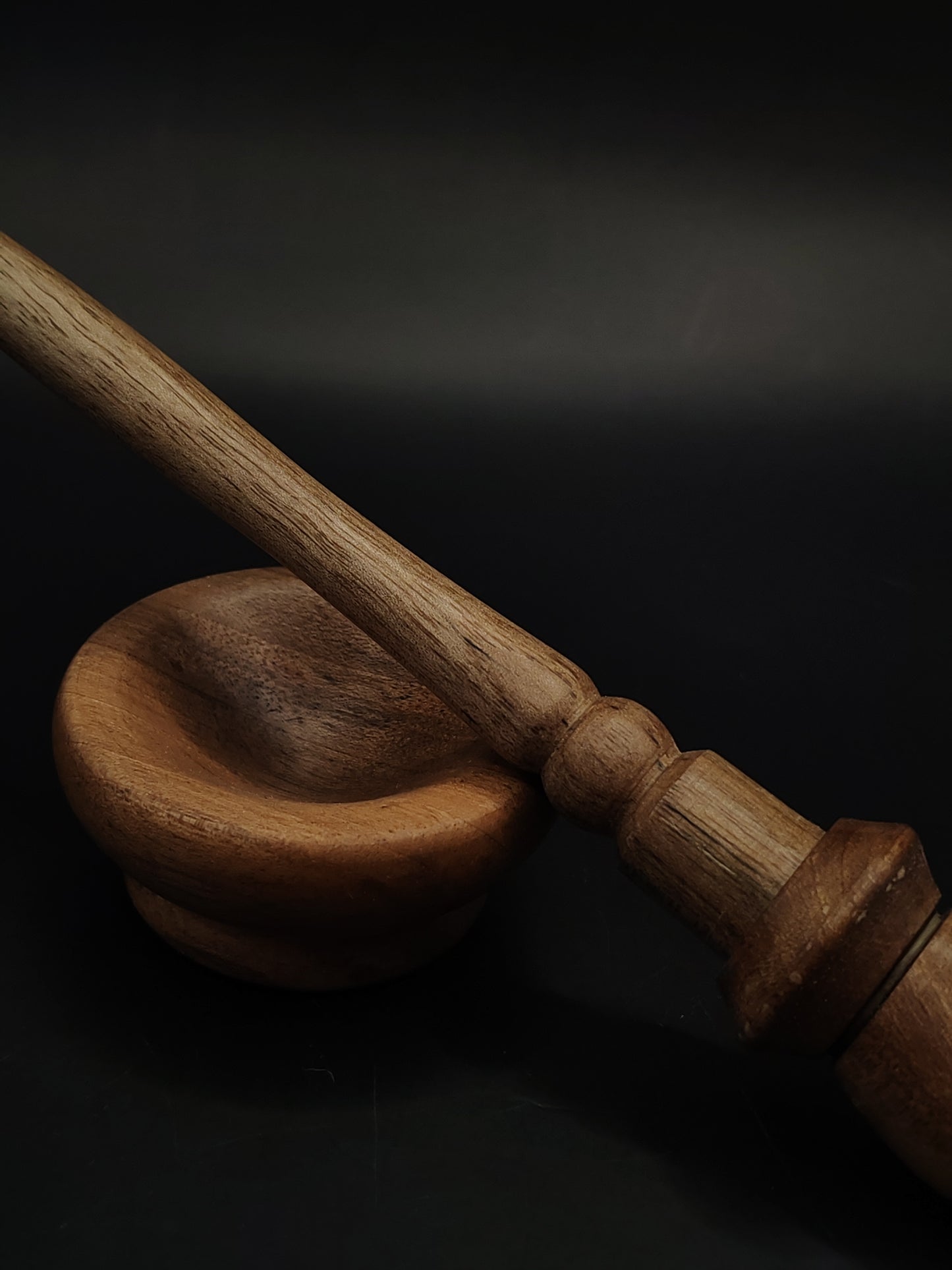 Support Spindle for Yarn Spinning – Walnut Wood, 24.5 cm (9.6″), 17 g, Bowl Set