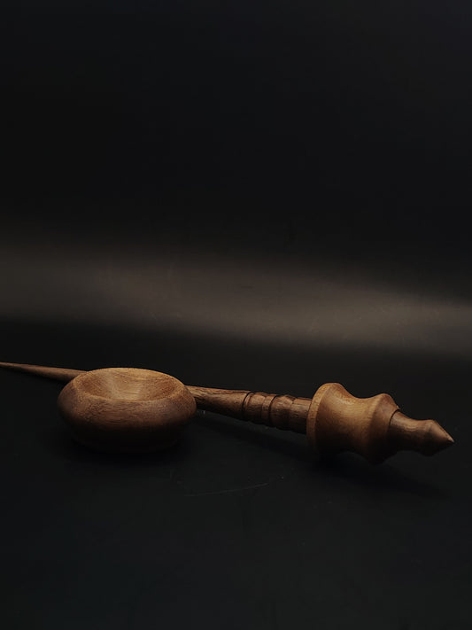 Support Spindle for Yarn Spinning – Walnut Wood, 24.5 cm (9.6″), 21 g, Bowl Set