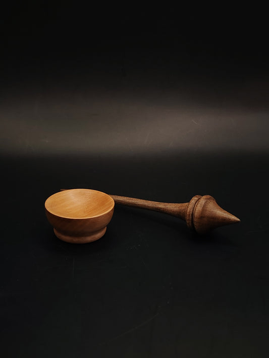 Mini Support Spindle for Yarn Spinning – Walnut, 14 cm (5.5″), 6 g Bowl