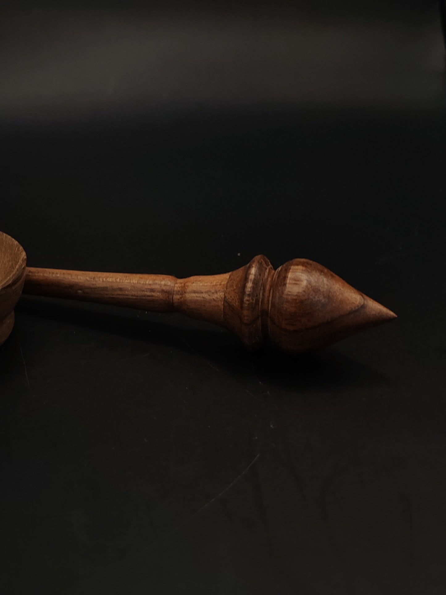 Mini Support Spindle for Yarn Spinning – Walnut, 15.5 cm (6.1″), 9 g Bowl