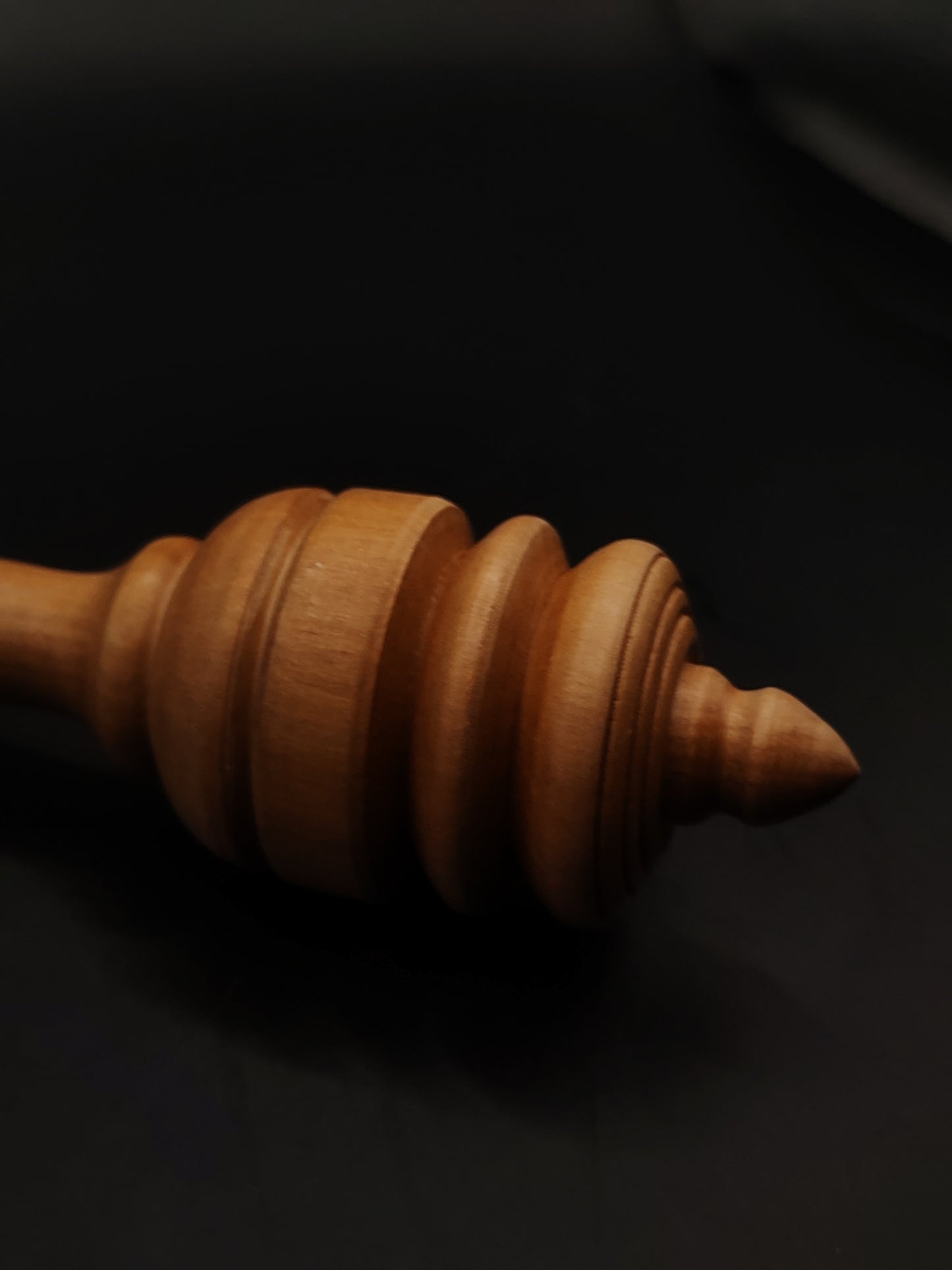 Support Spindle for Yarn Spinning – Pear Wood, 25 cm (9.8″), 31 g Bowl