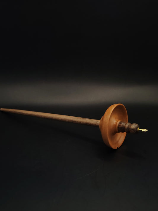 Drop Spindle Yarn Spinning Tool 36g Wooden Spindle Walnut Shaft Pear Whorl