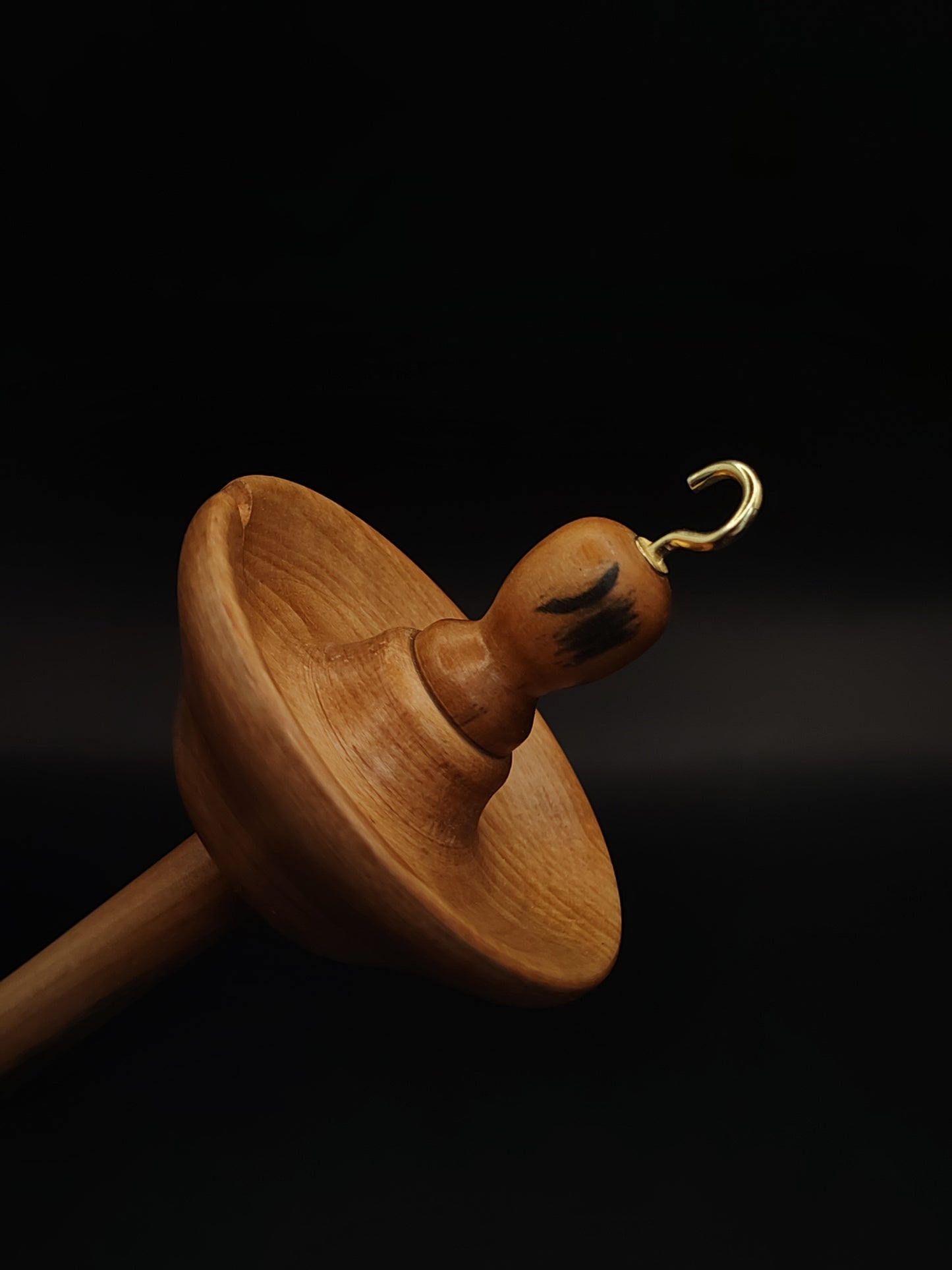 Pear Drop Spindle Yarn Spinning Tool 31g Wooden Spindle 27cm Handmade