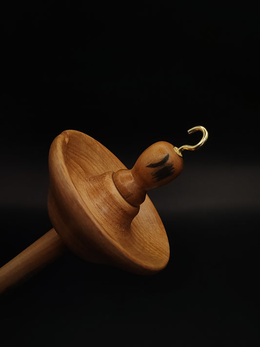 Pear Drop Spindle Yarn Spinning Tool 31g Wooden Spindle 27cm Handmade