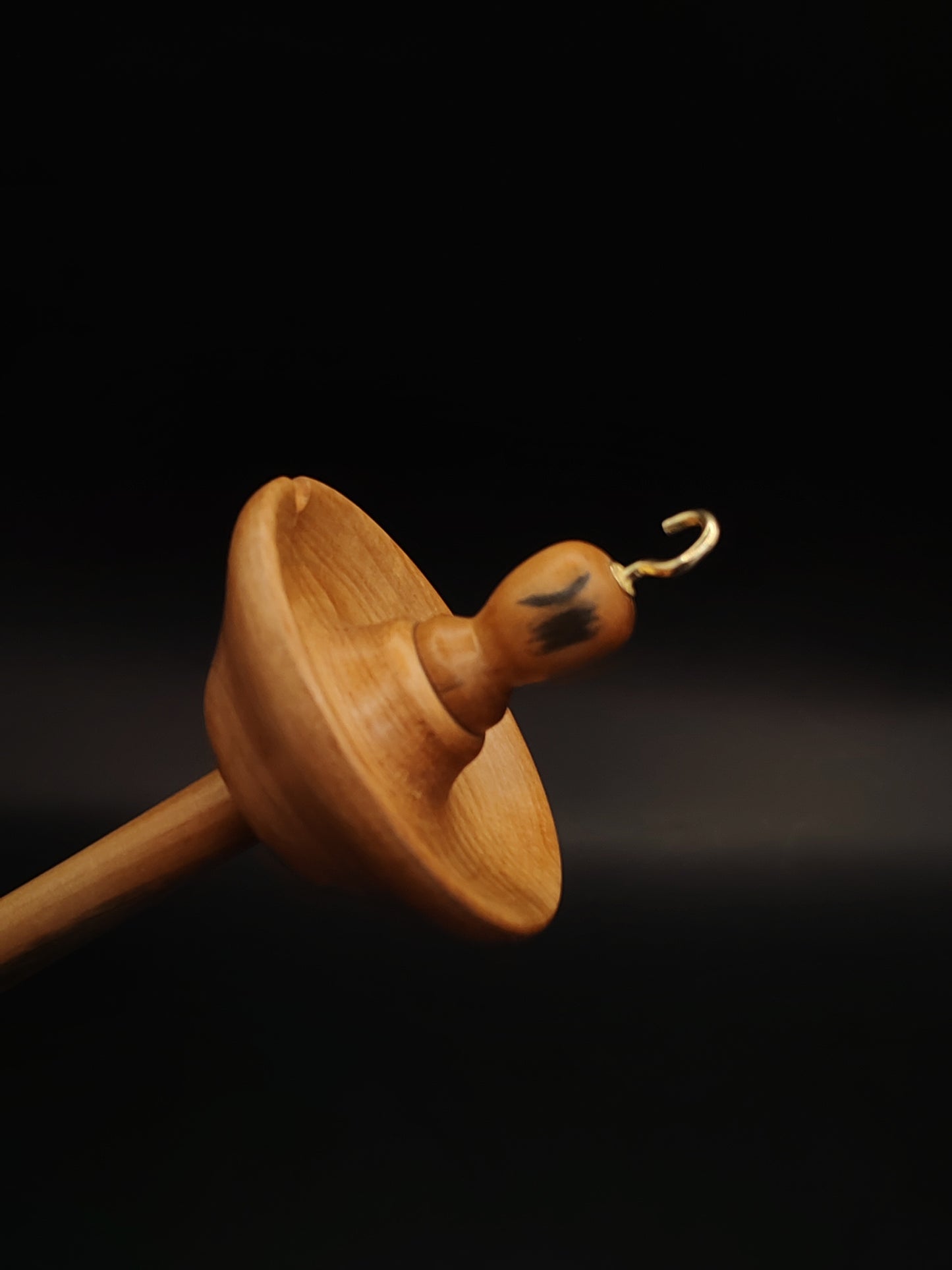 Pear Drop Spindle Yarn Spinning Tool 31g Wooden Spindle 27cm Handmade