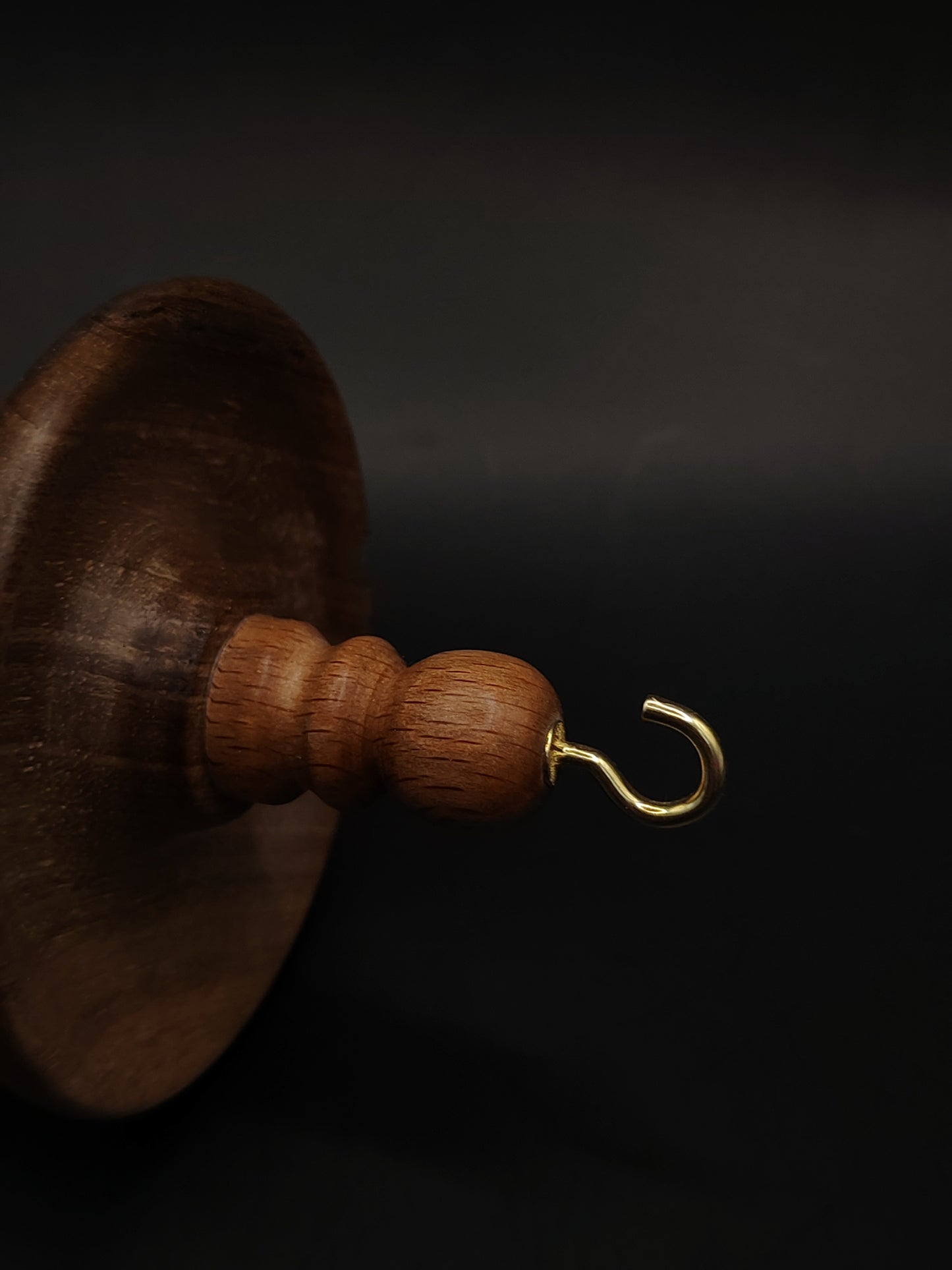 Drop Spindle Yarn Spinning Tool 41g Wooden Spindle Beech Shaft Walnut Whorl