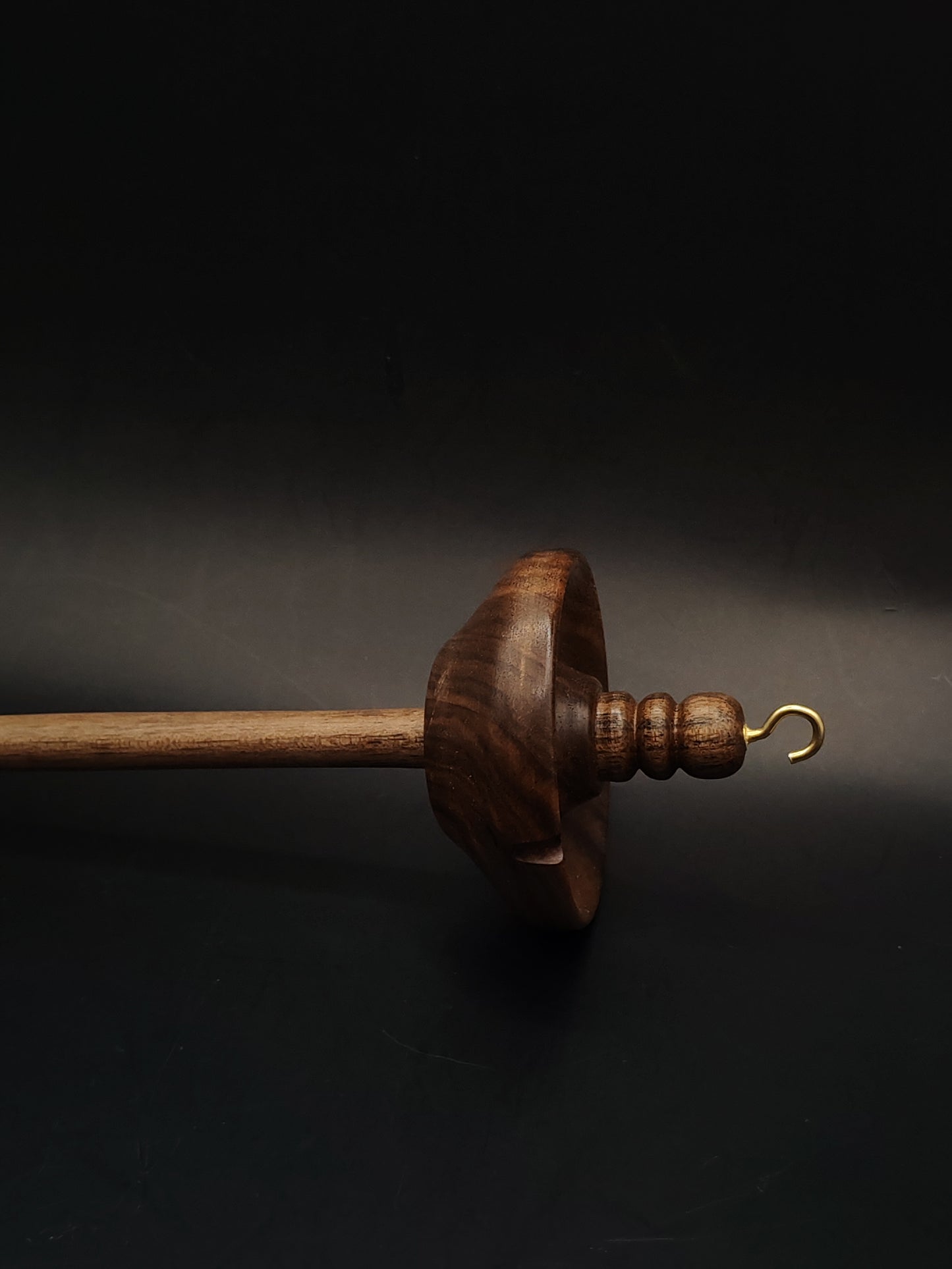 Drop Spindle Yarn Spinning Tool 41g Walnut Wooden Spindle 27cm Handmade