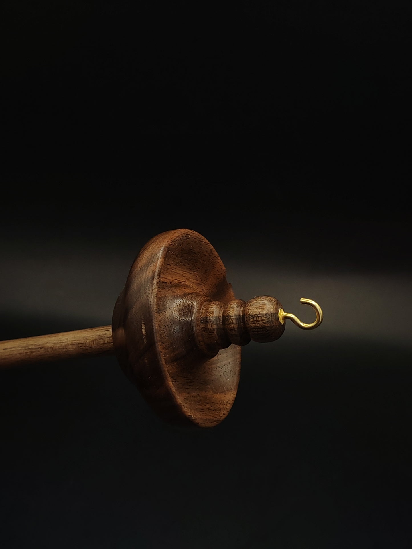Drop Spindle Yarn Spinning Tool 41g Walnut Wooden Spindle 27cm Handmade