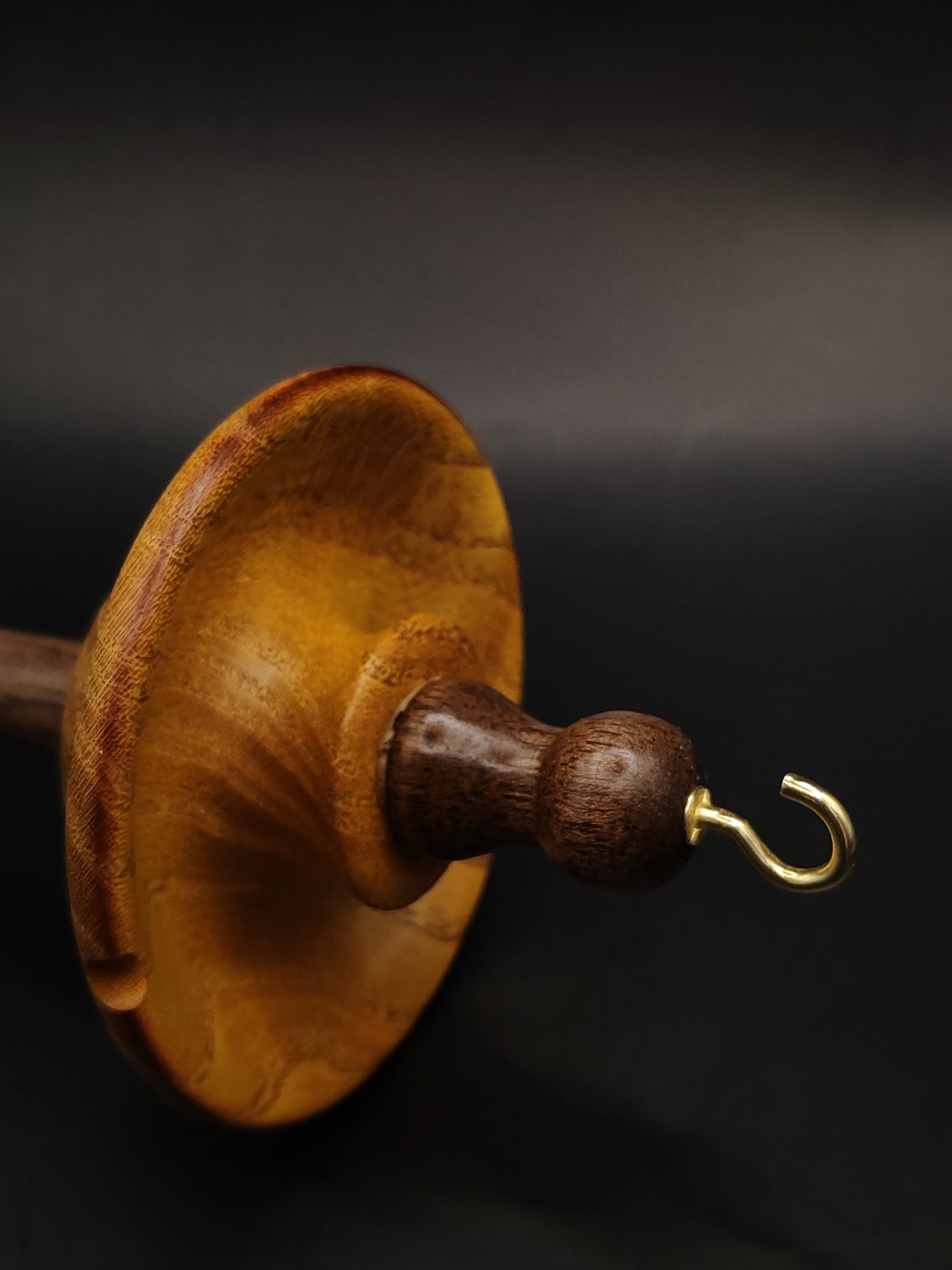 Drop Spindle Yarn Spinning Tool 29g Wooden Spindle Walnut Shaft Mulberry Whorl