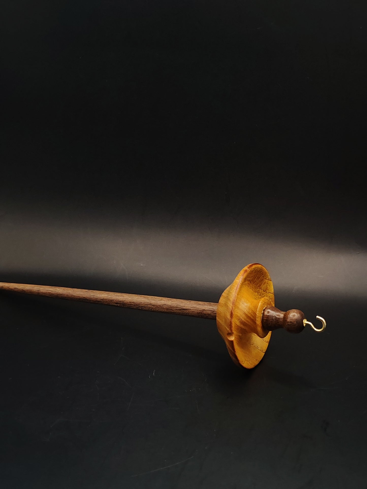 Drop Spindle Yarn Spinning Tool 29g Wooden Spindle Walnut Shaft Mulberry Whorl