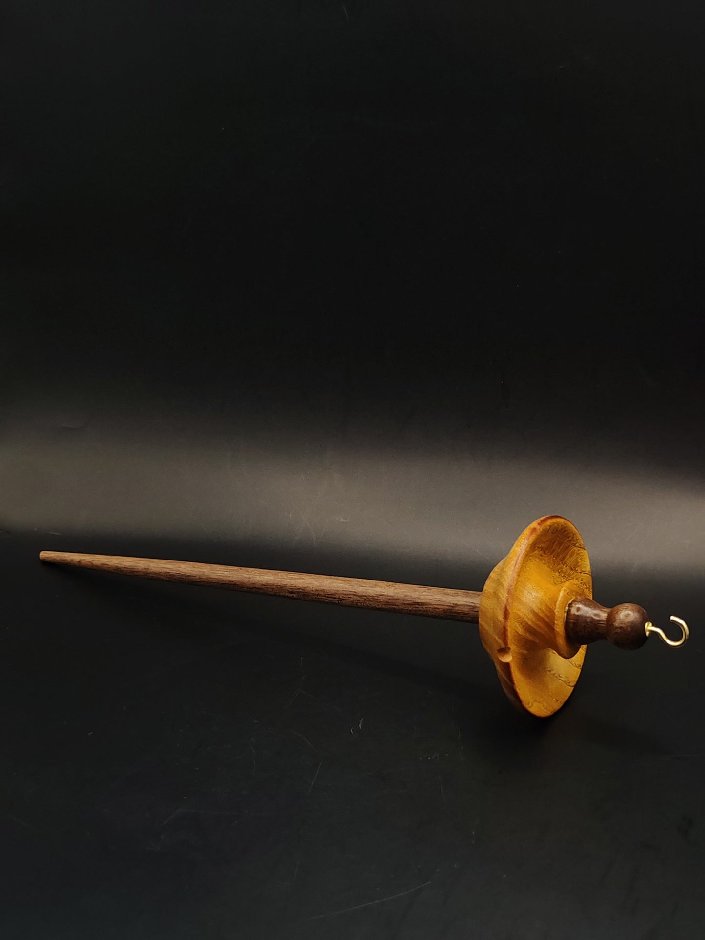 Drop Spindle Yarn Spinning Tool 29g Wooden Spindle Walnut Shaft Mulberry Whorl