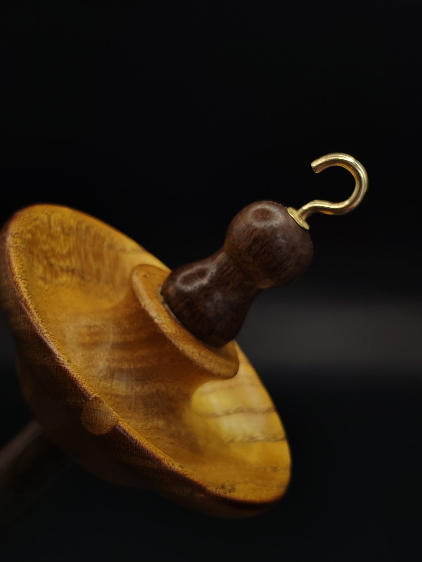 Drop Spindle Yarn Spinning Tool 29g Wooden Spindle Walnut Shaft Mulberry Whorl