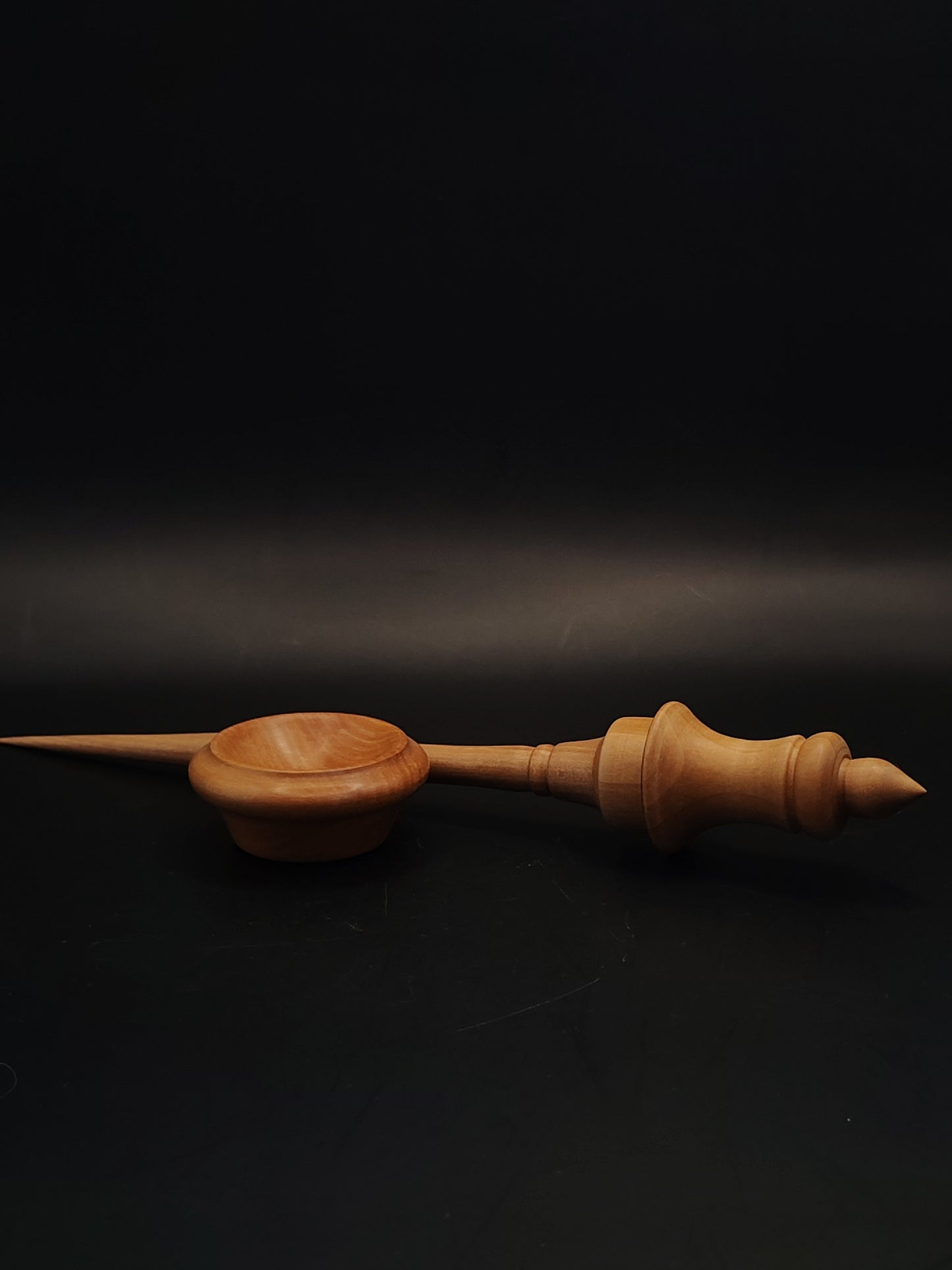 Support Spindle Set 25g Yarn Spinning Tool Sycamore Wood with Pear Support Bowl