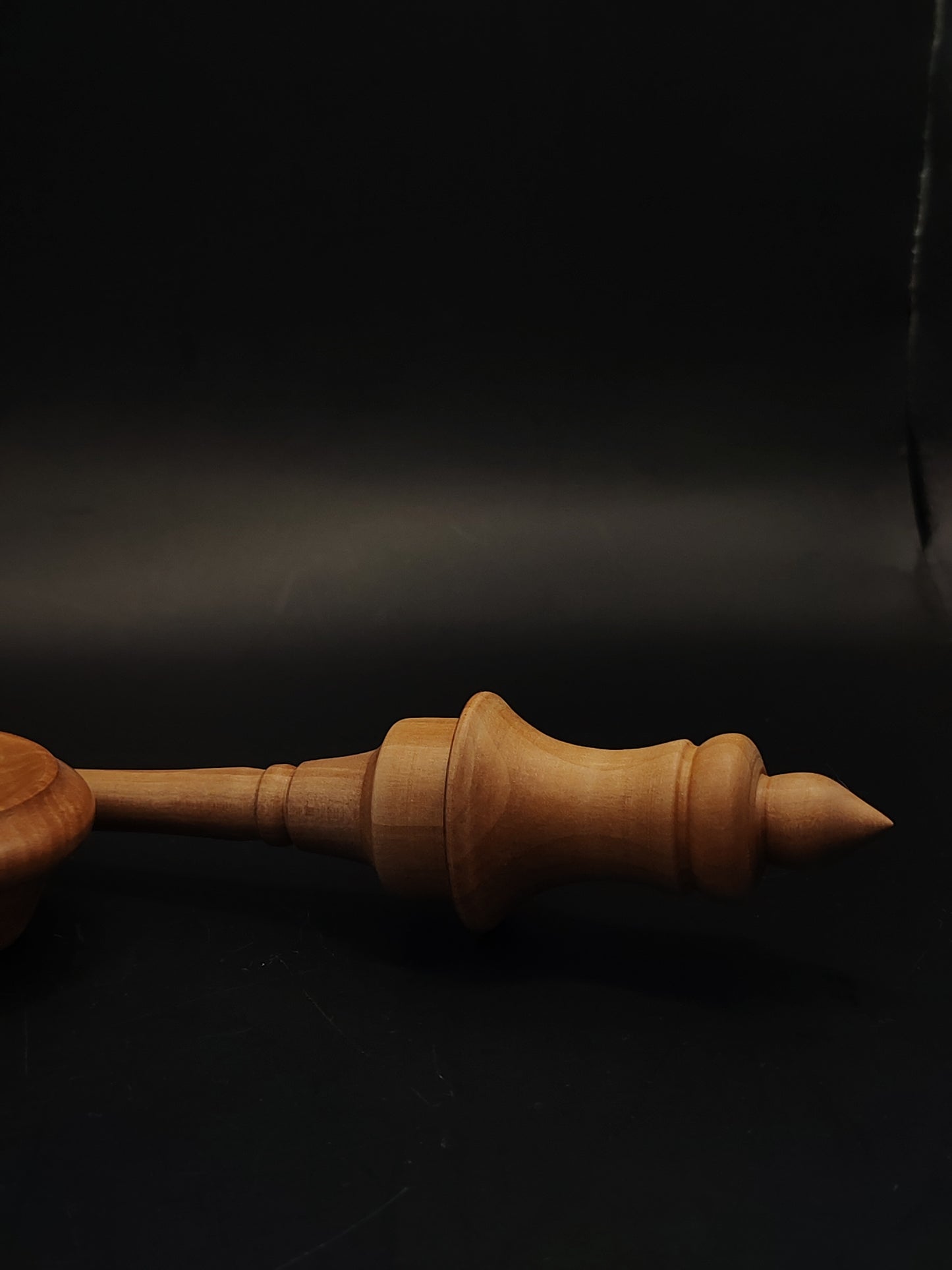Support Spindle Set 25g Yarn Spinning Tool Sycamore Wood with Pear Support Bowl