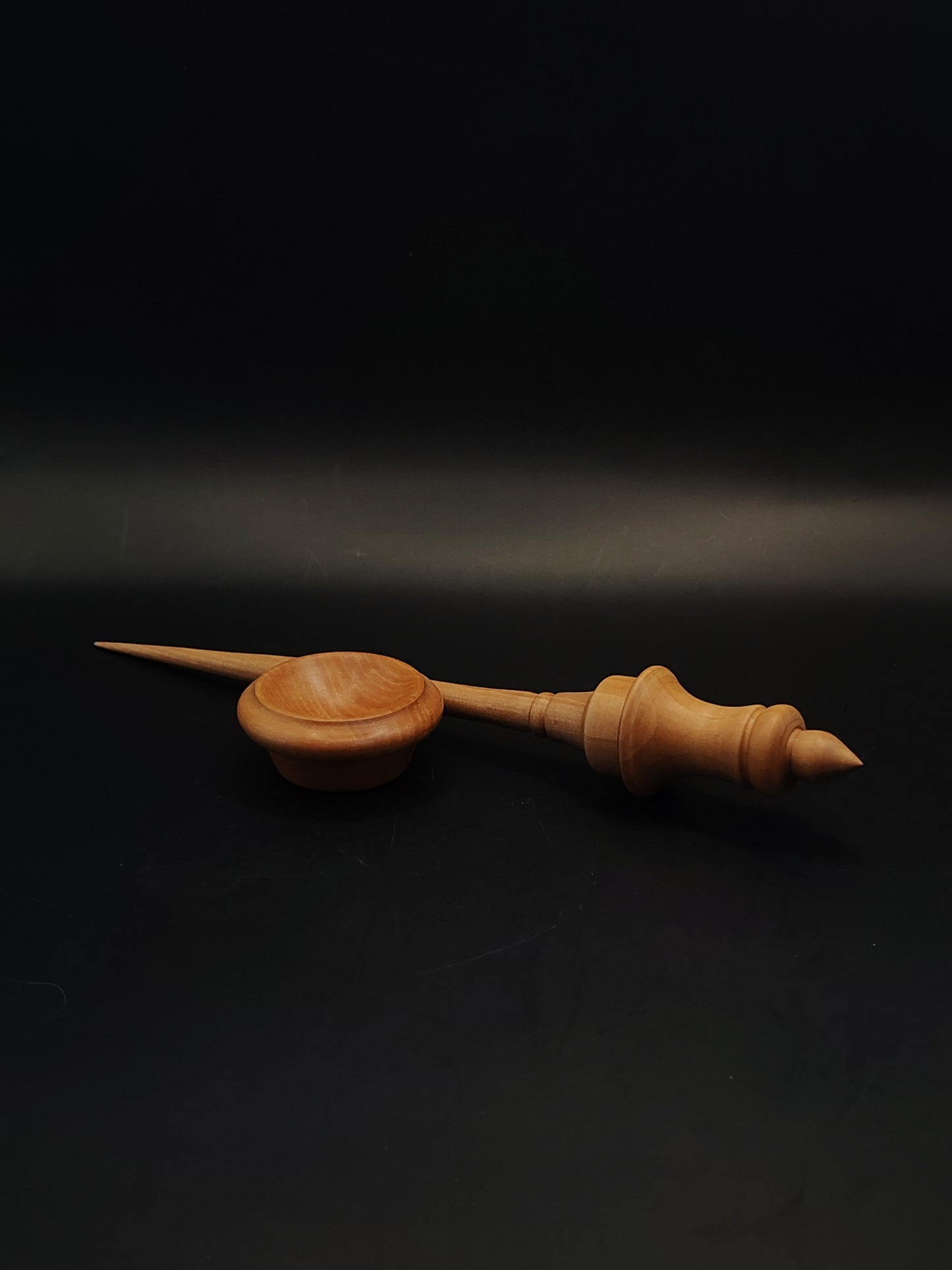 Support Spindle Set 25g Yarn Spinning Tool Sycamore Wood with Pear Support Bowl
