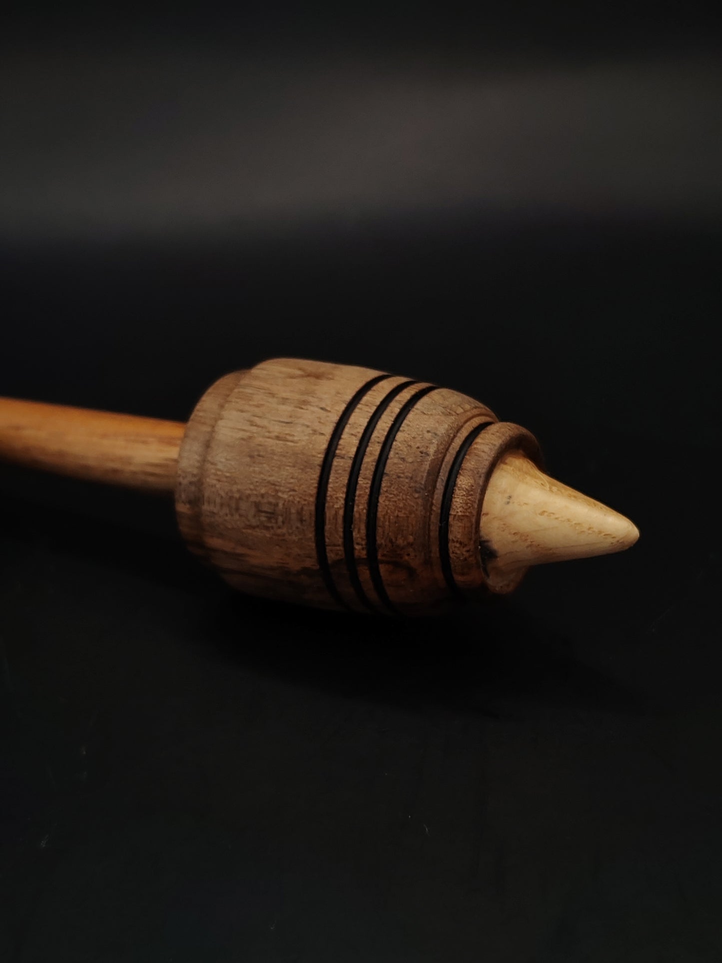 Support Spindle Set 26g Yarn Spinning Tool Chestnut Shaft Walnut Whorl Wooden Bowl