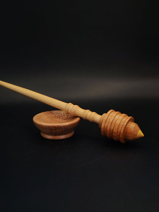 Support Spindle Set 28g Yarn Spinning Tool Apple Shaft Pear Whorl Mulberry Tip