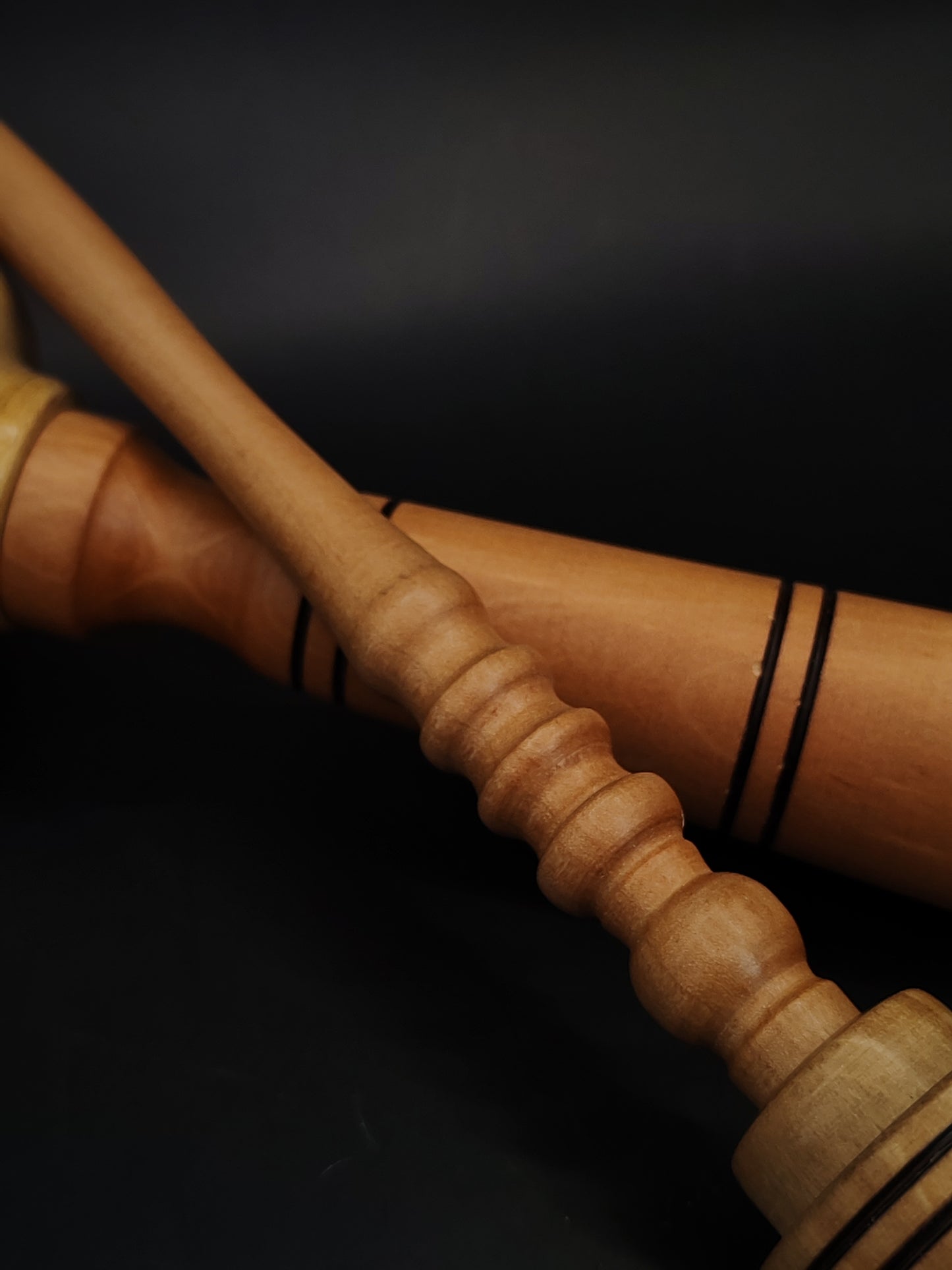 Support Spindle Set 19g Yarn Spinning Tool Sycamore Wood Pear Acacia Bowl