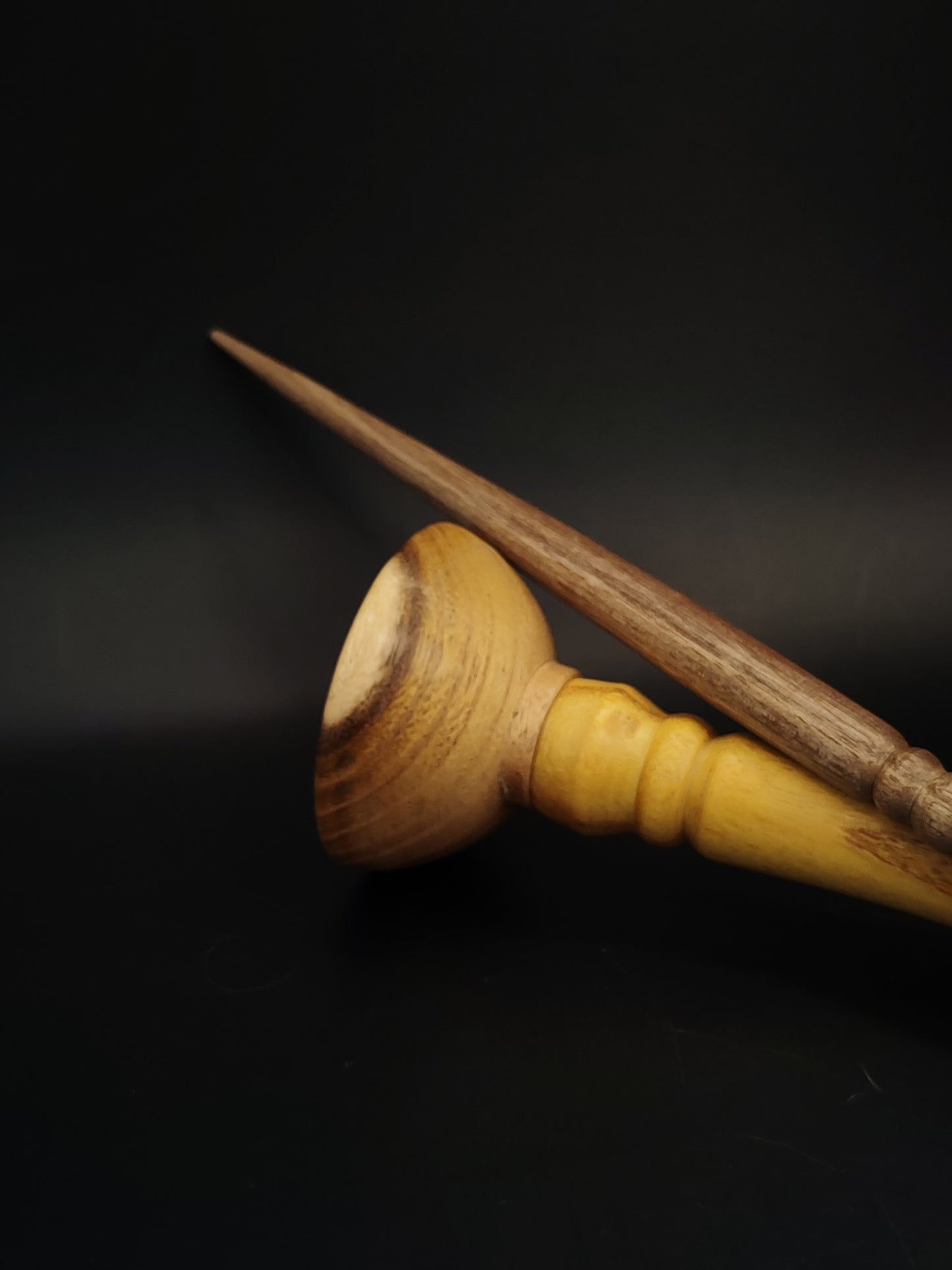Support Spindle Set 25g Yarn Spinning Tool Walnut Shaft Pear Whorl Mulberry Tip
