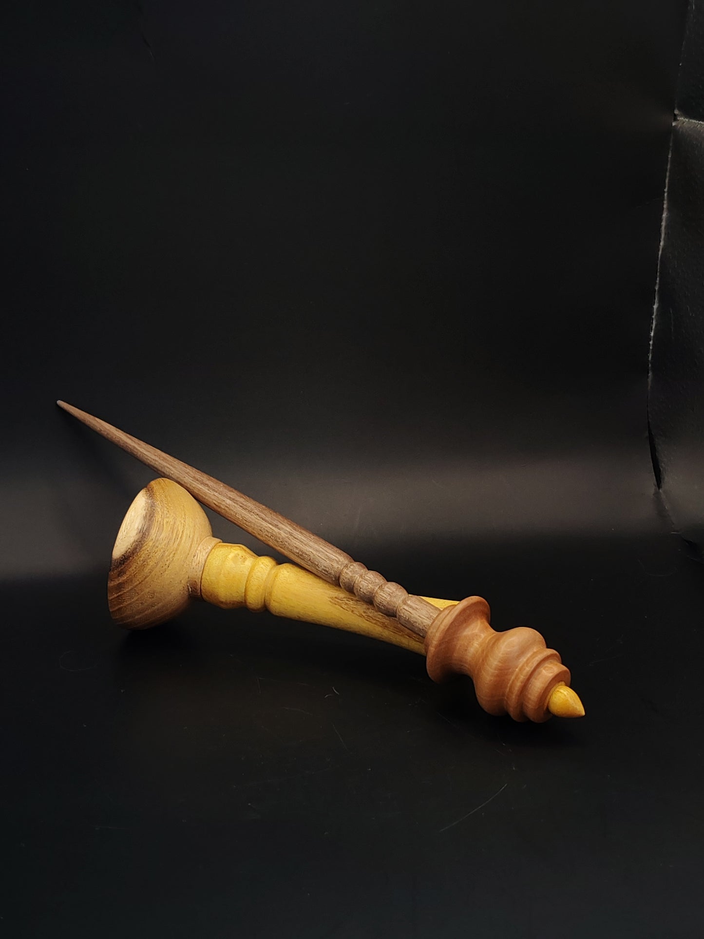 Support Spindle Set 25g Yarn Spinning Tool Walnut Shaft Pear Whorl Mulberry Tip