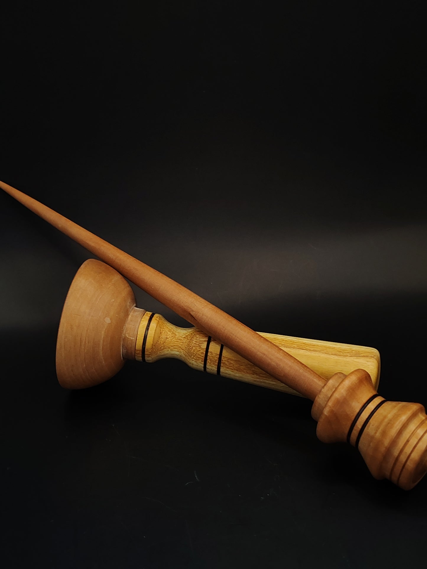 Support Spindle Set 28g Yarn Spinning Tool Pear Spindle Mulberry Tip Acacia Bowl