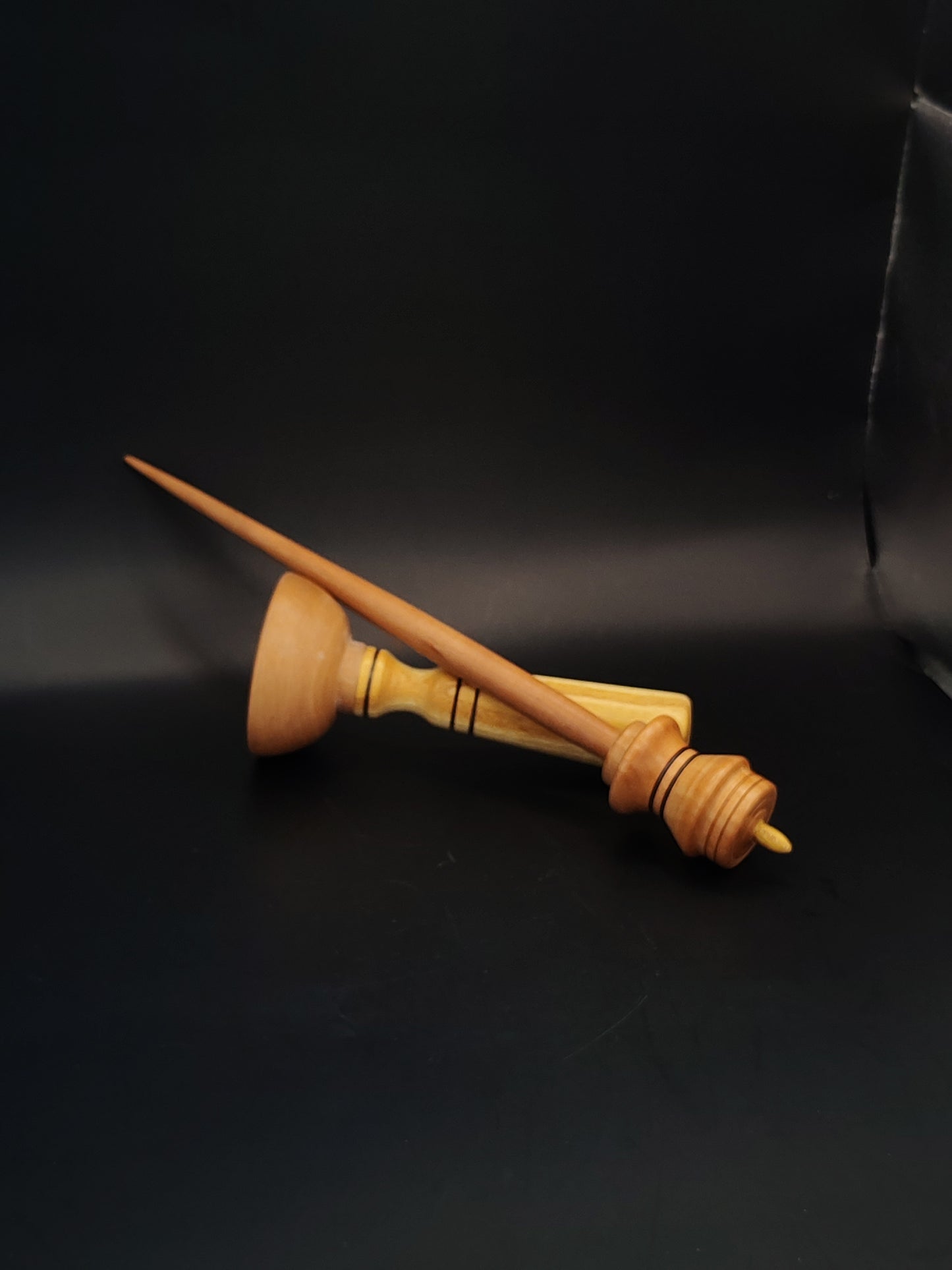 Support Spindle Set 28g Yarn Spinning Tool Pear Spindle Mulberry Tip Acacia Bowl