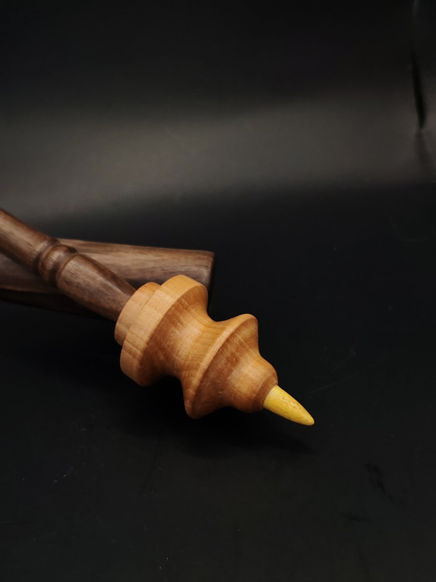 Support Spindle Set 21g Yarn Spinning Tool Walnut Shaft Pear Whorl Mulberry Tip