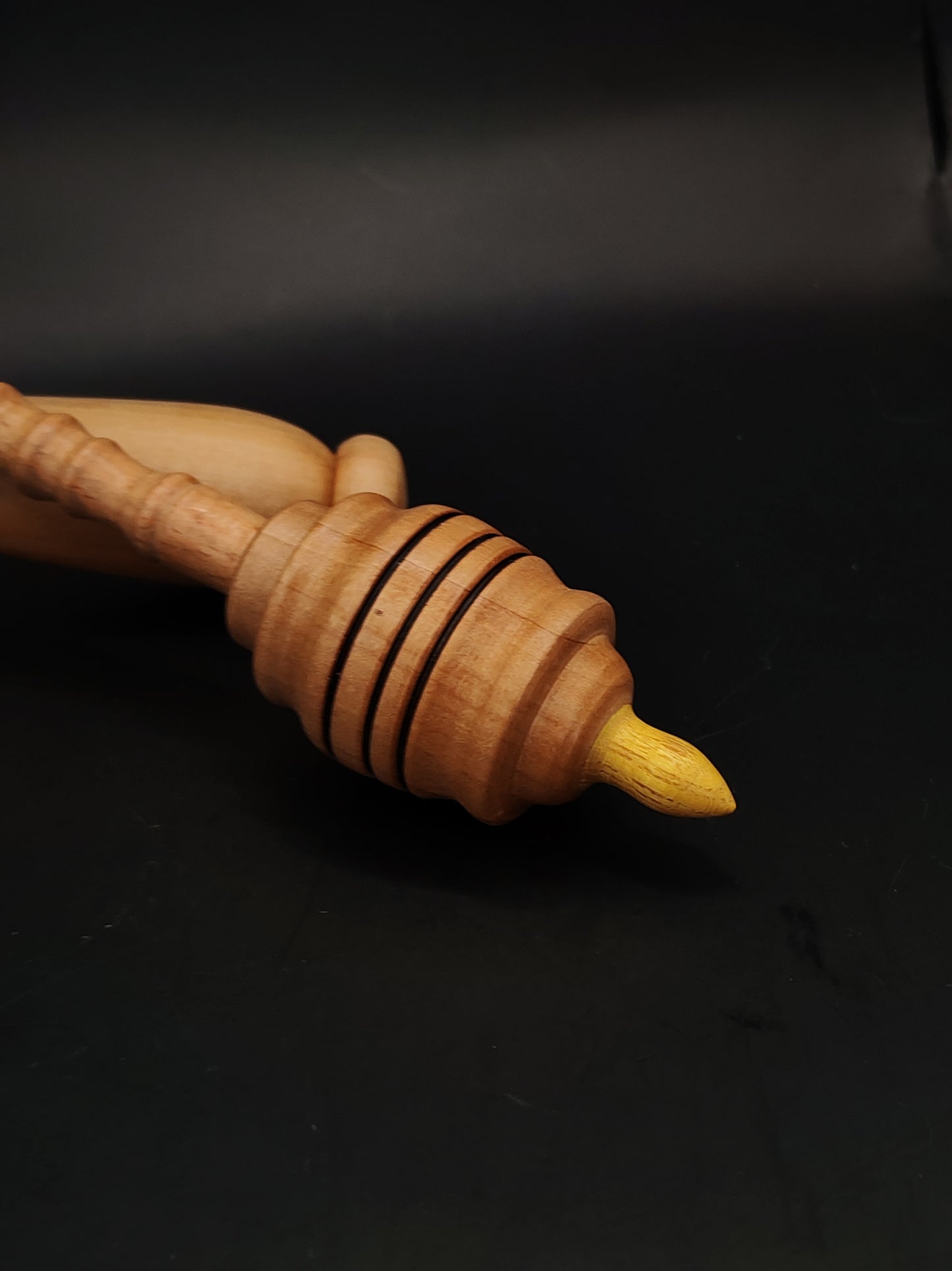 Support Spindle Set 32g Yarn Spinning Tool Beech Shaft Pear Whorl Mulberry Tip