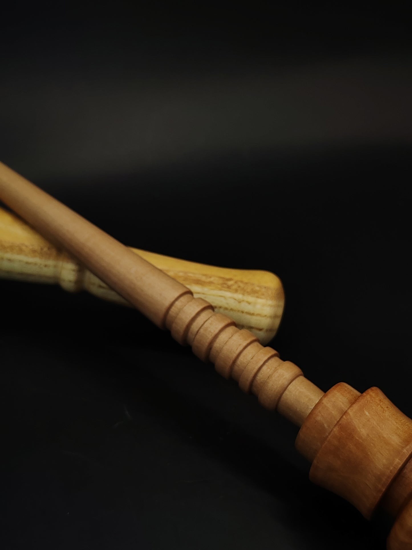 Support Spindle Set 27g Yarn Spinning Tool Walnut Shaft Pear Whorl Walnut Tip