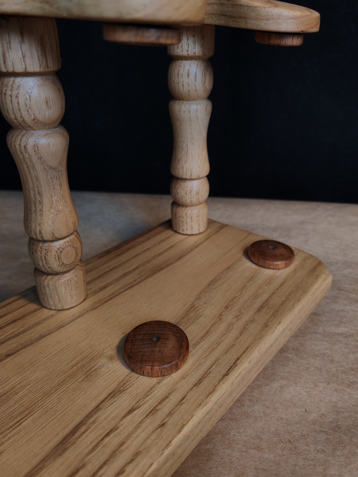 Lazy Anna Support Spindle Plying Tool Wooden Lazy Kate for 3 Ply Yarn