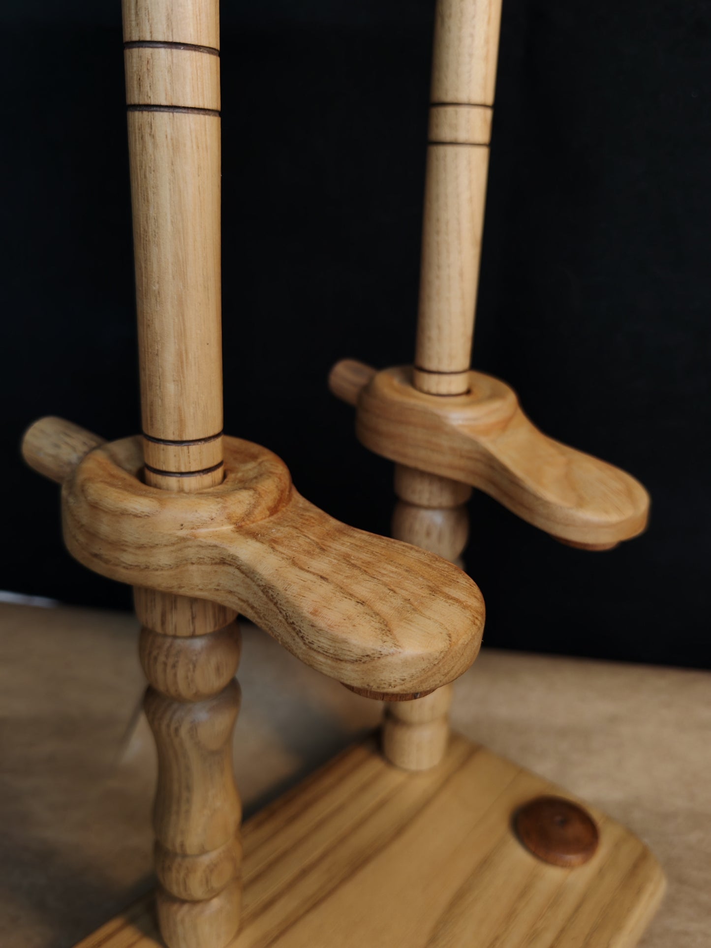 Lazy Anna Support Spindle Plying Tool Wooden Lazy Kate for 3 Ply Yarn