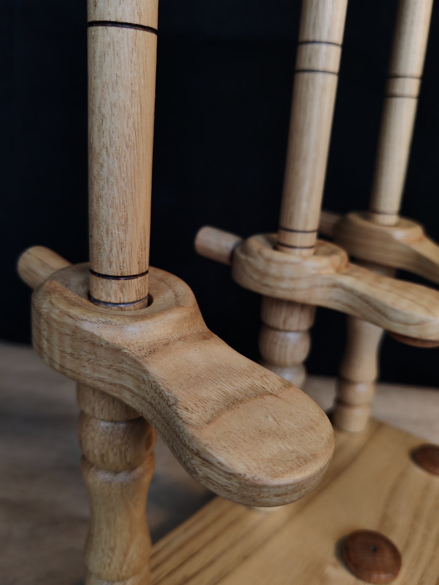 Lazy Anna Support Spindle Plying Tool Wooden Lazy Kate for 3 Ply Yarn