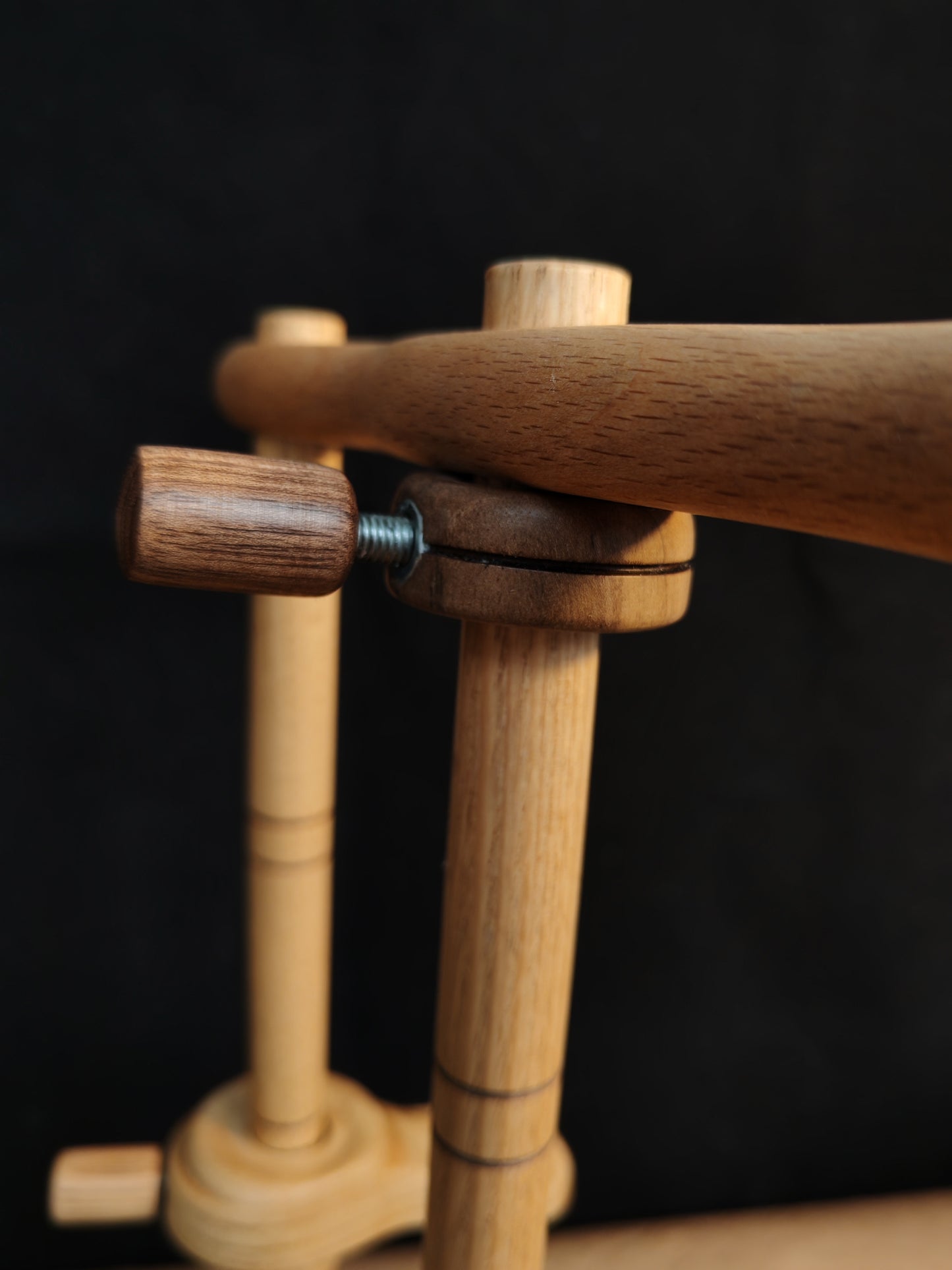 Lazy Anna Support Spindle Plying Tool Wooden Lazy Kate for 3 Ply Yarn