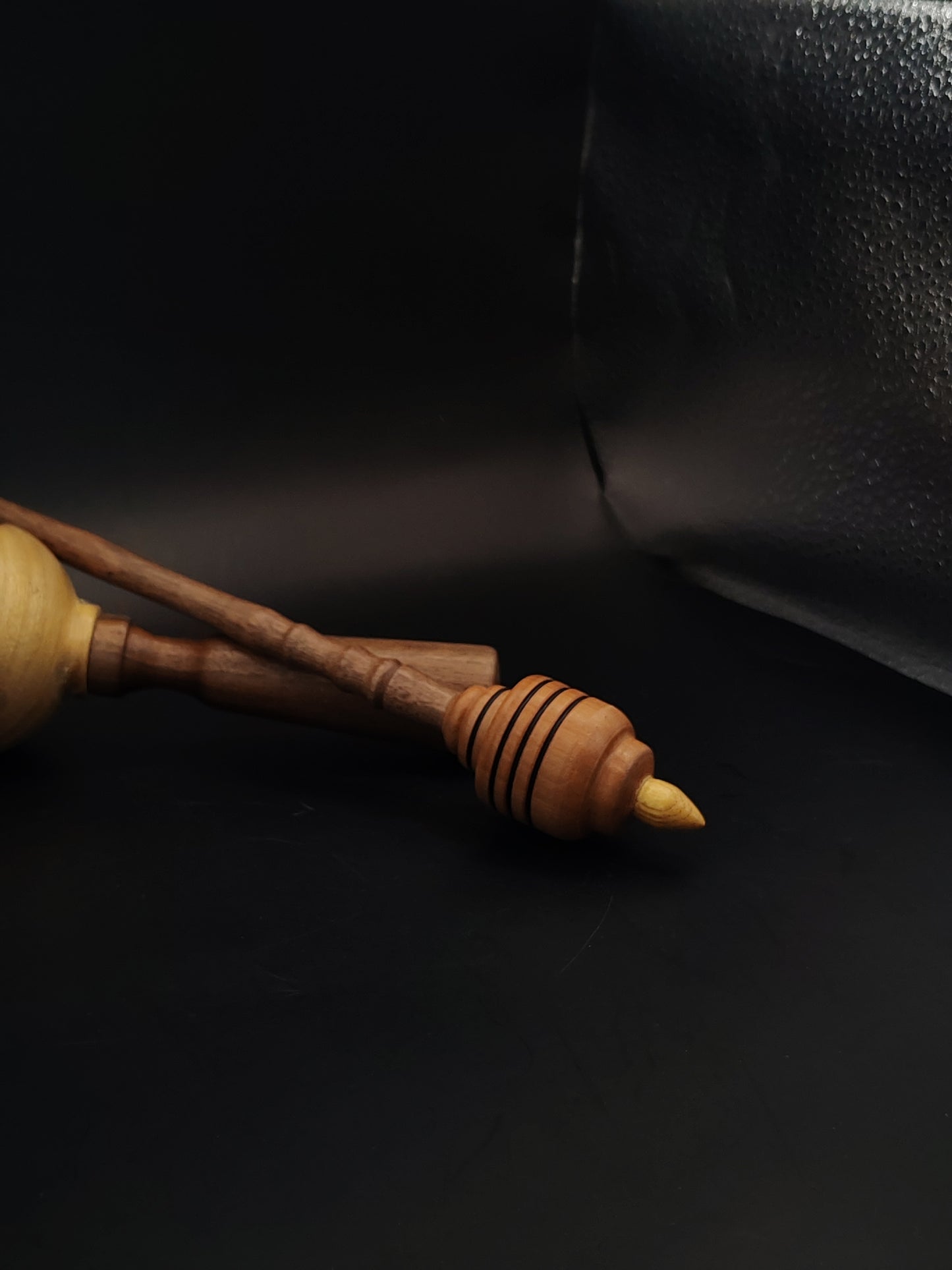 Support Spindle Set 30g Yarn Spinning Tool Walnut Shaft Pear Whorl Mulberry Tip