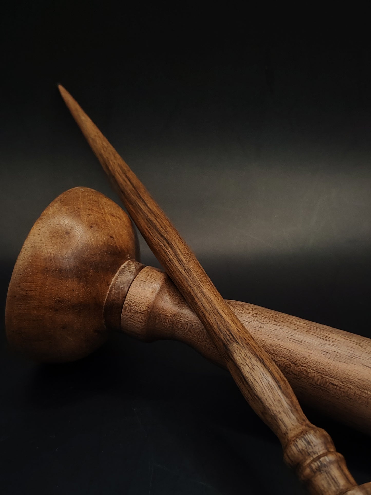 Support Spindle Set 20g Yarn Spinning Tool Walnut Spindle Mulberry Tip Walnut Bowl